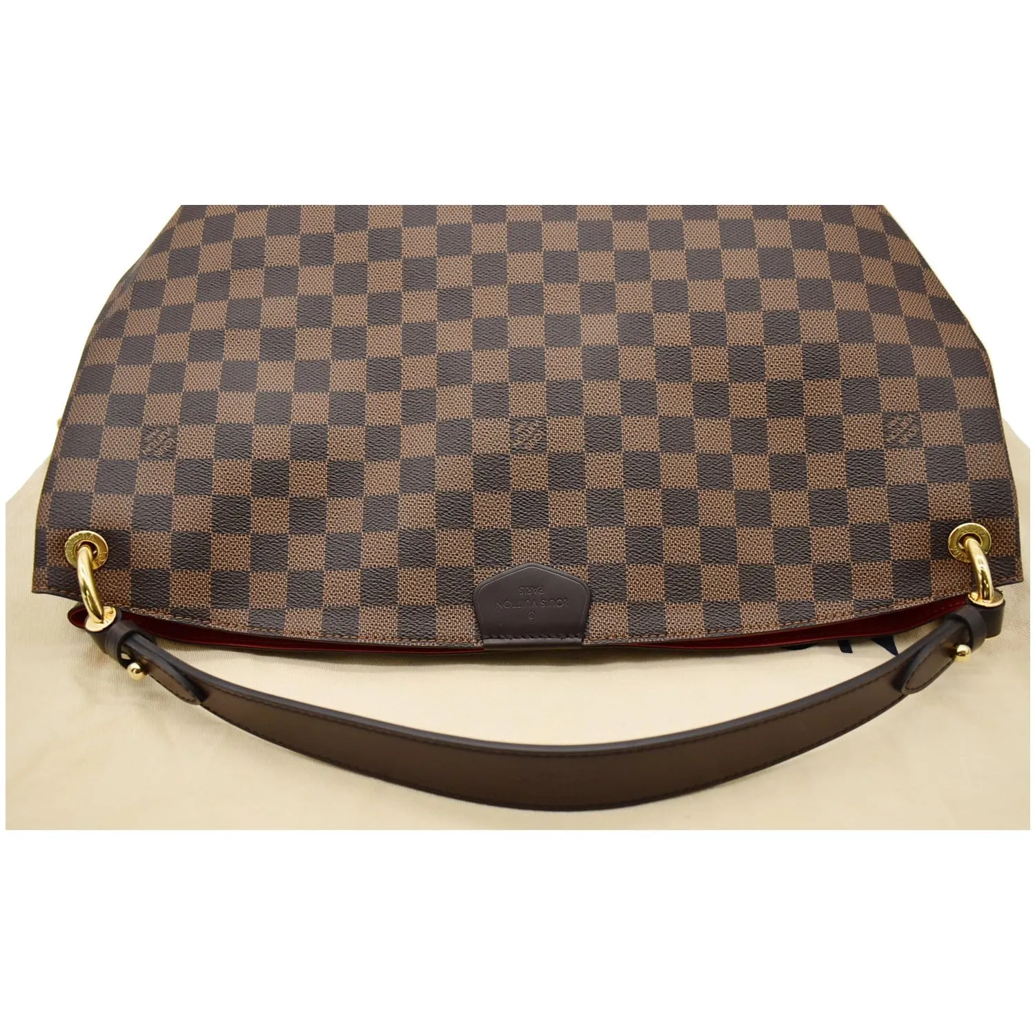LOUIS VUITTON Graceful MM Damier Ebene Shoulder Bag Brown