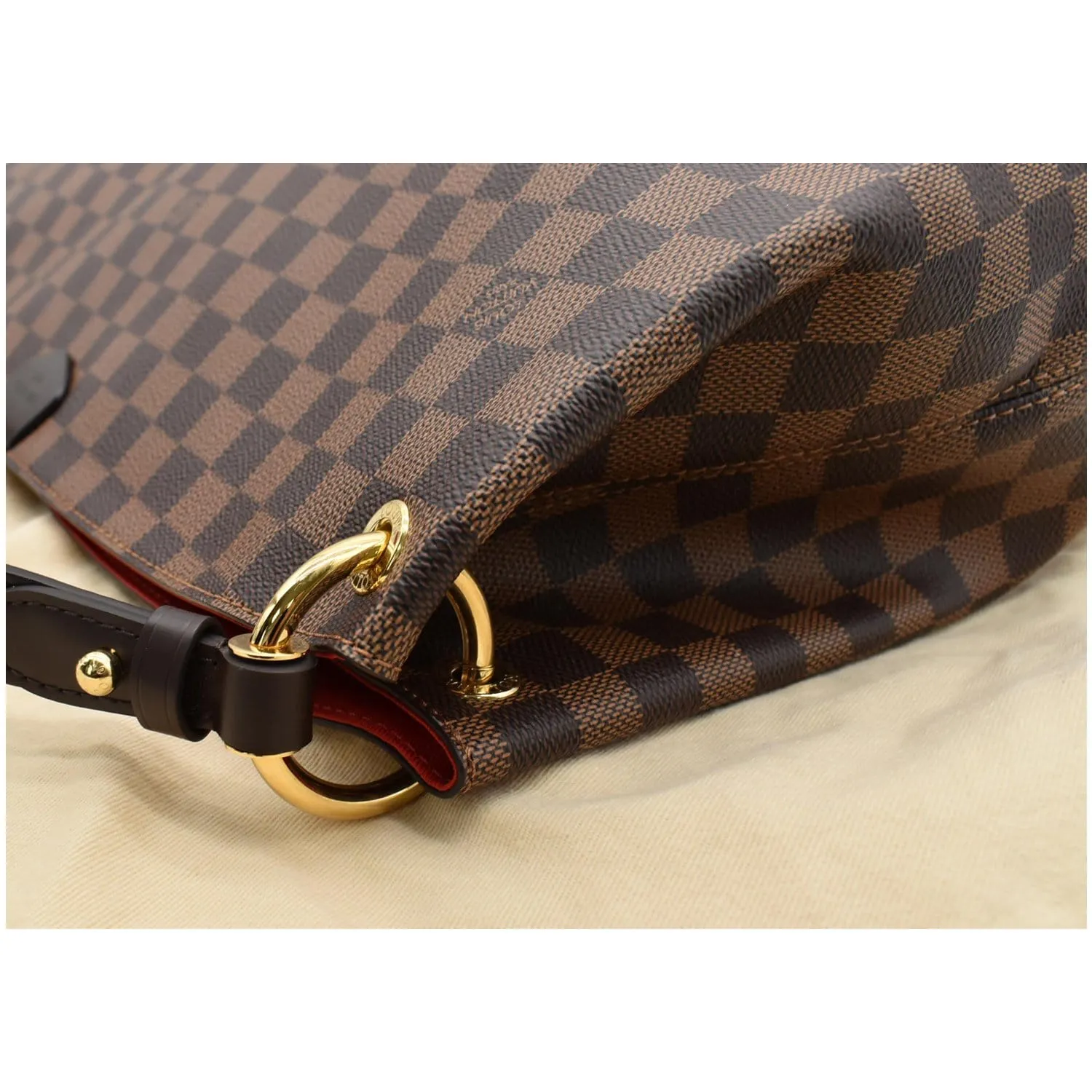 LOUIS VUITTON Graceful MM Damier Ebene Shoulder Bag Brown