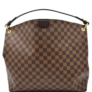 LOUIS VUITTON Graceful MM Damier Ebene Shoulder Bag Brown