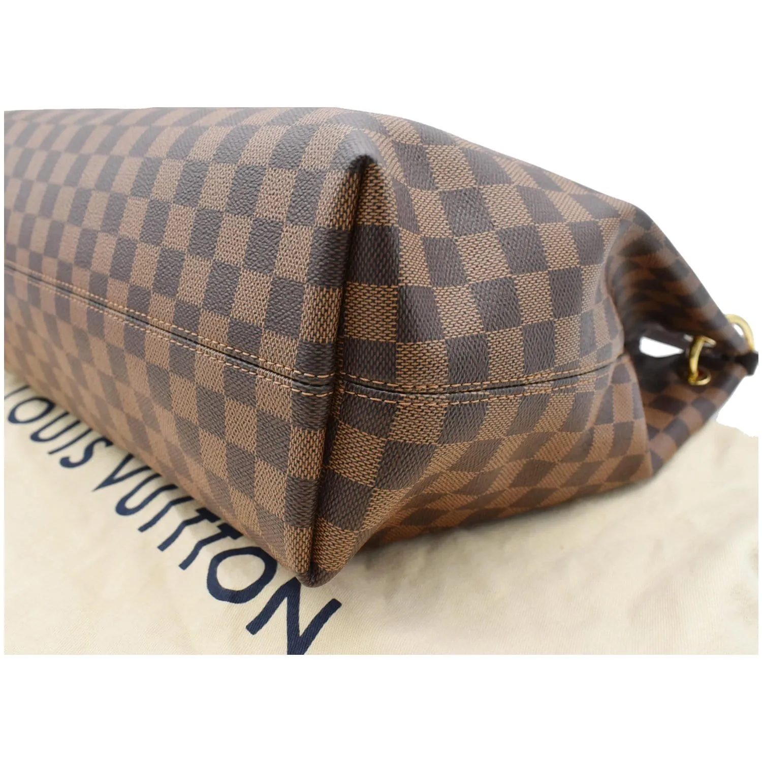 LOUIS VUITTON Graceful MM Damier Ebene Shoulder Bag Brown