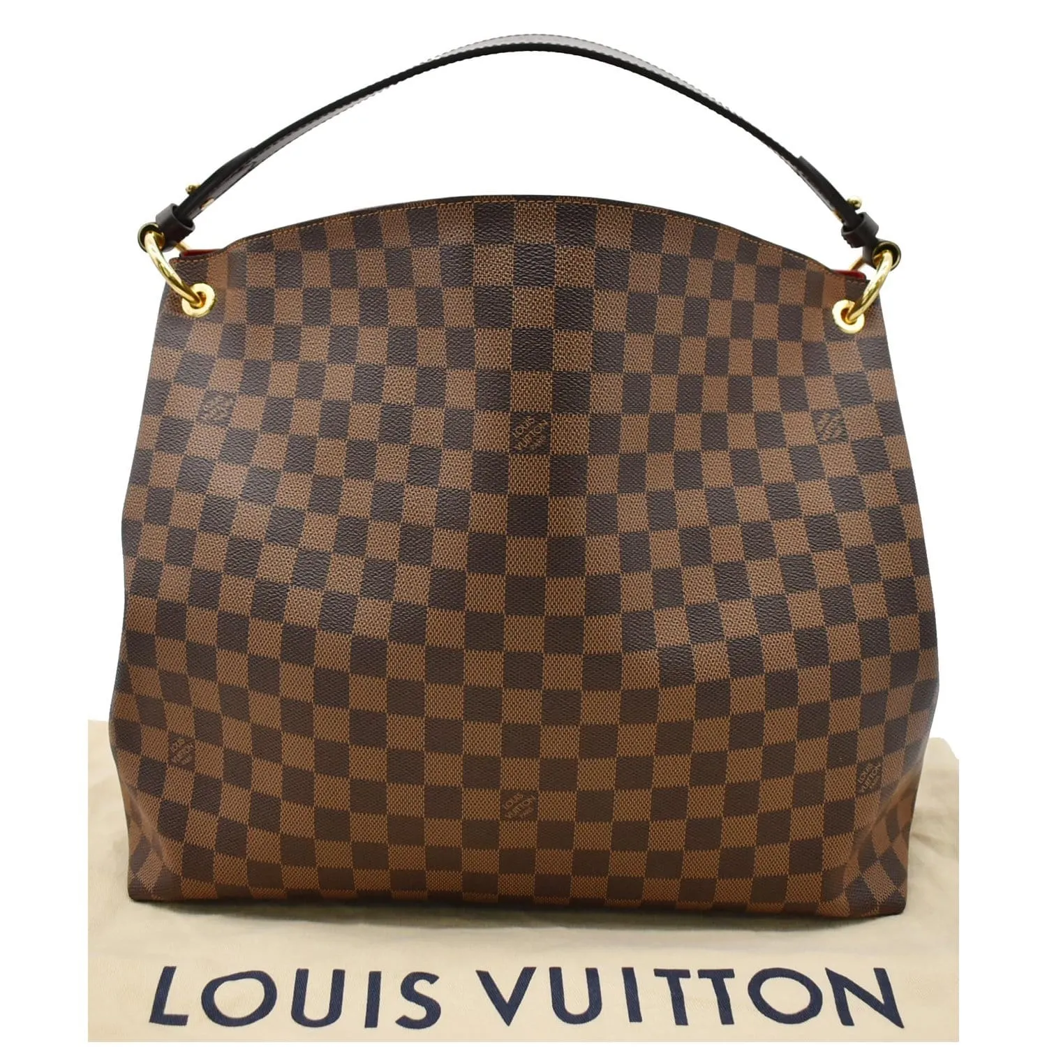 LOUIS VUITTON Graceful MM Damier Ebene Shoulder Bag Brown