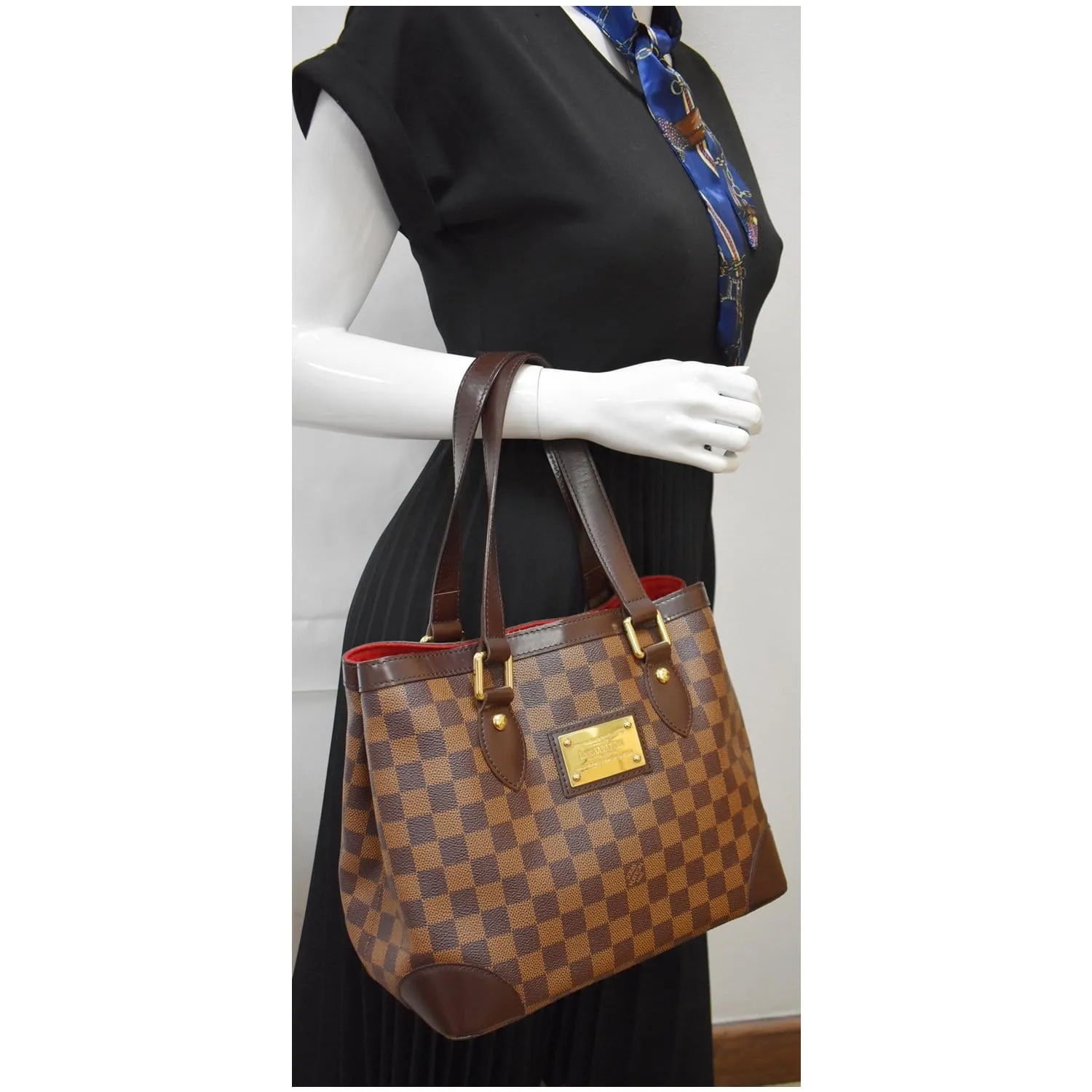 LOUIS VUITTON Hampstead PM Damier Ebene Shoulder Bag Brown