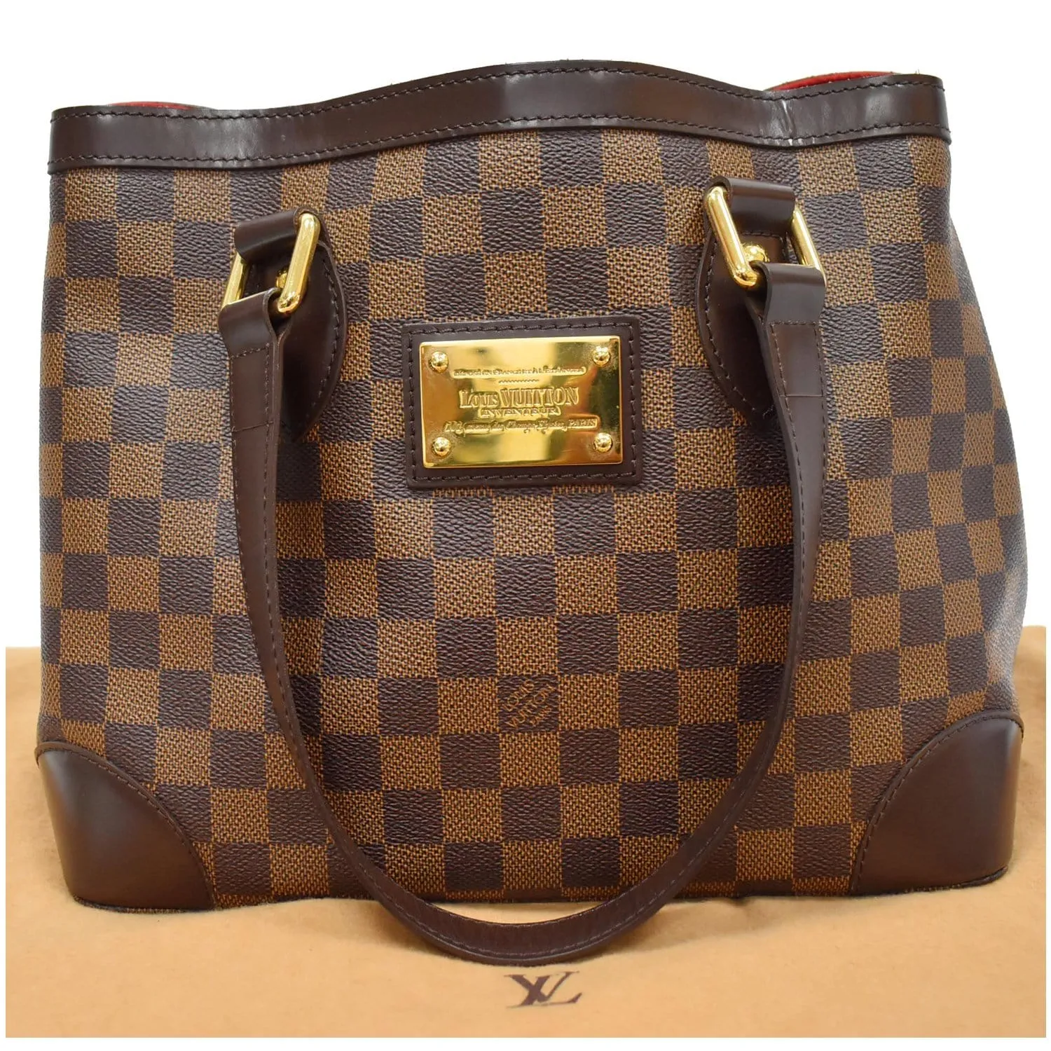LOUIS VUITTON Hampstead PM Damier Ebene Shoulder Bag Brown