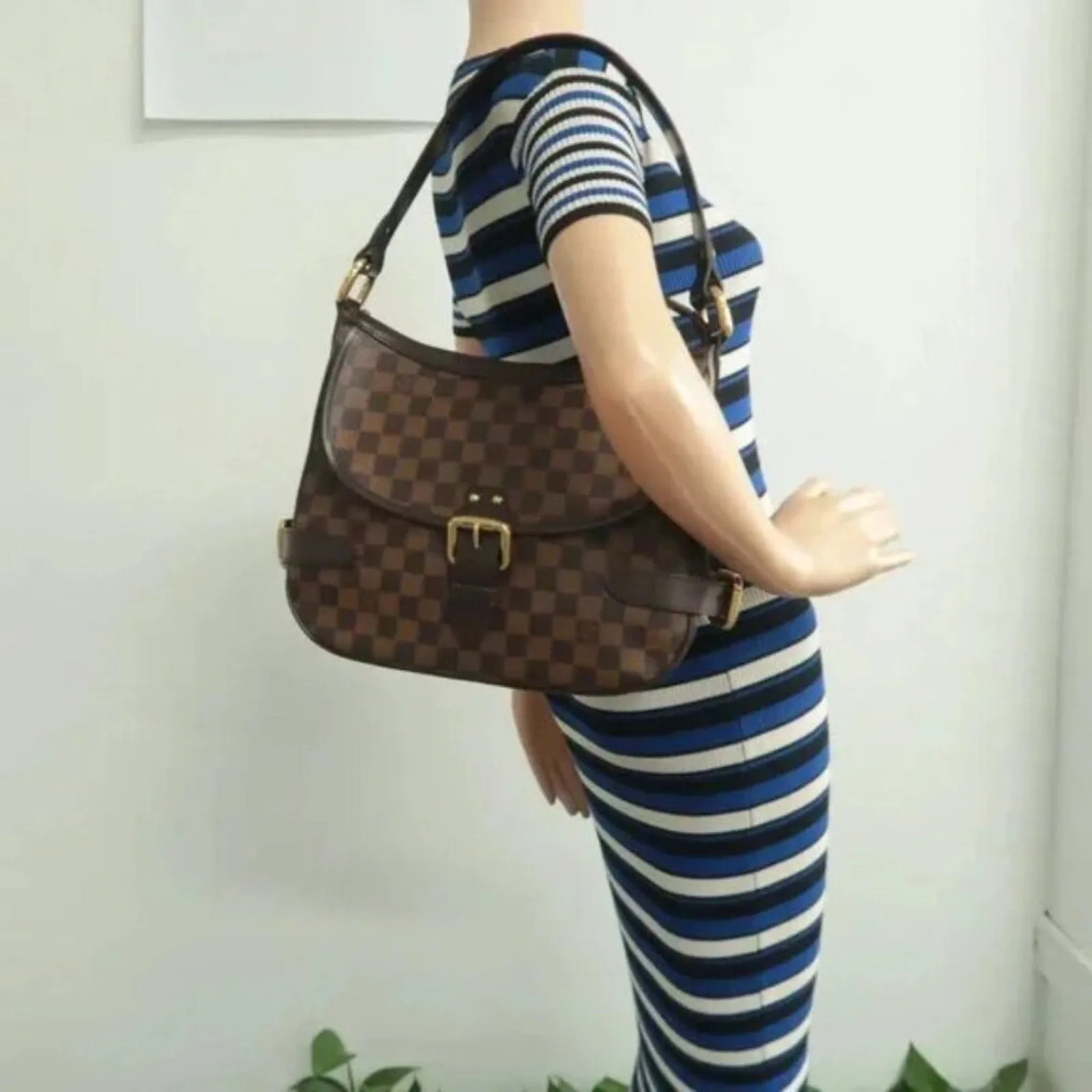 Louis Vuitton Highbury Brown Damier Ebene Canvas Shoulder Bag