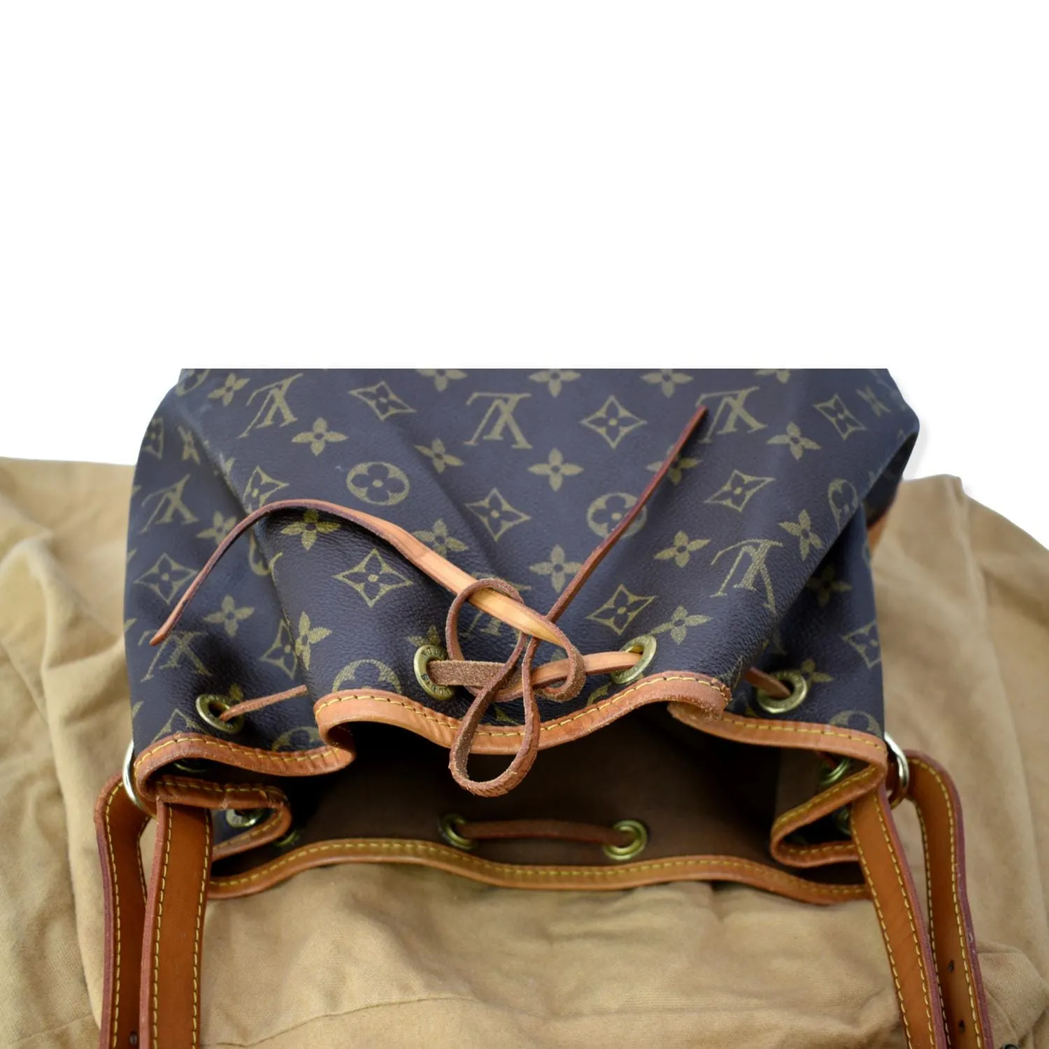 LOUIS VUITTON  Large Noe Monogram Canvas Shoulder Bag Brown