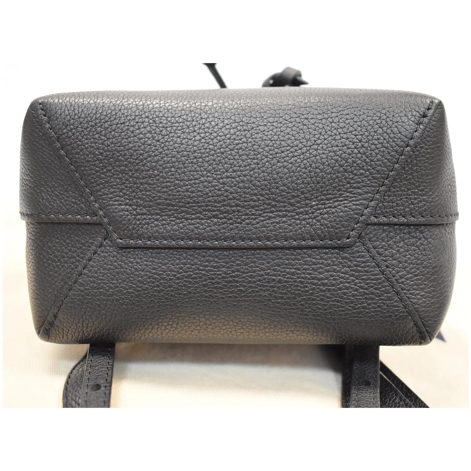 LOUIS VUITTON Lockme Calfskin Leather Backpack Bag Black