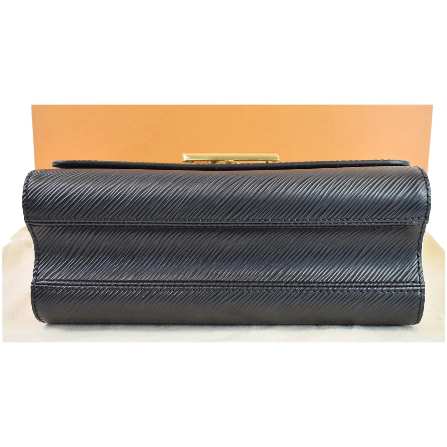 LOUIS VUITTON LV Crafty Twist MM Grained Epi Shoulder Bag Black
