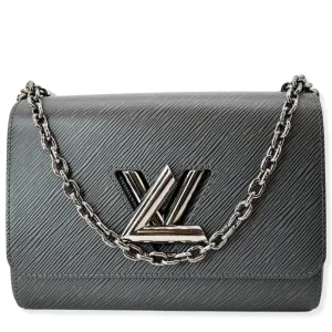 LOUIS VUITTON LV Twist MM Grained Epi Shoulder Bag Black