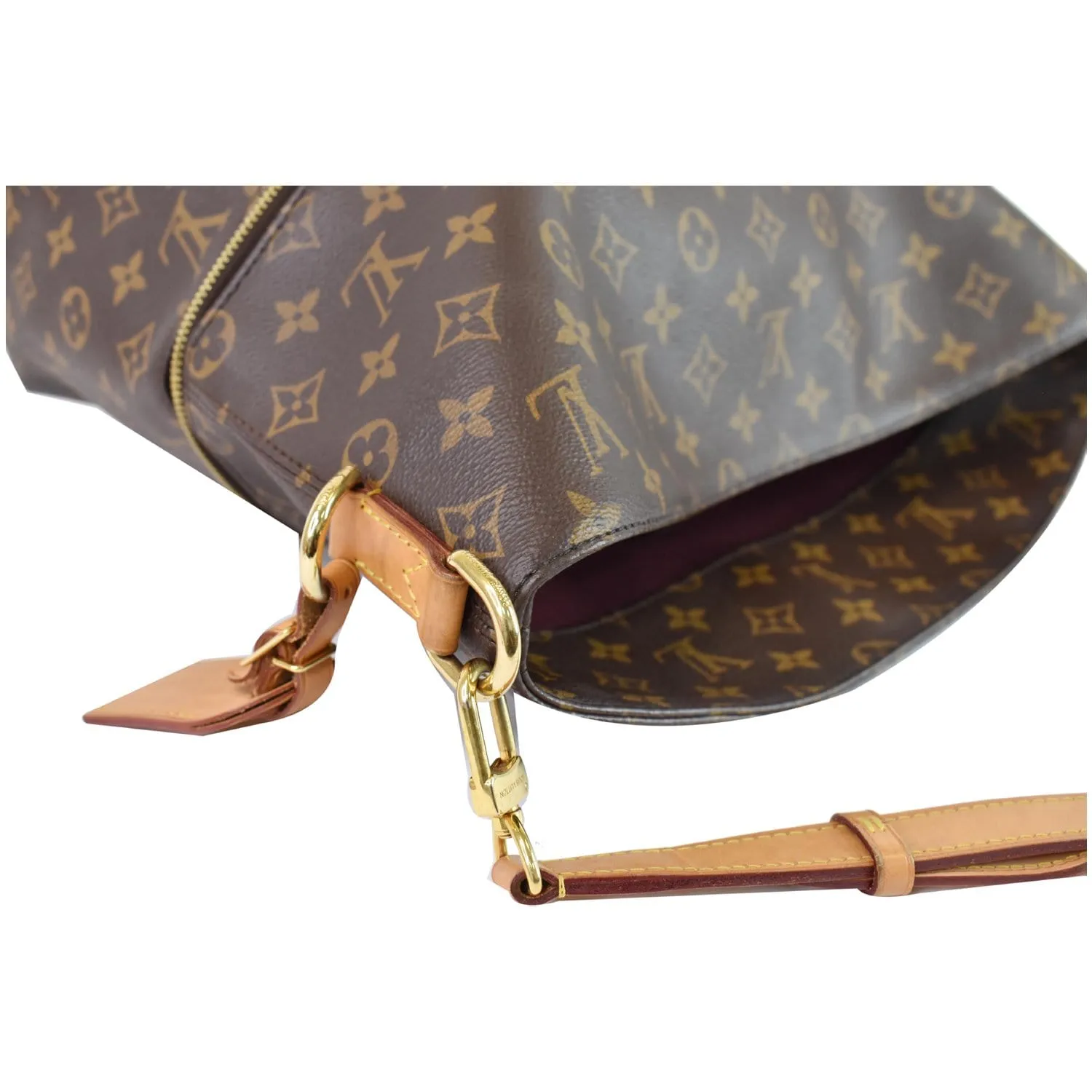 LOUIS VUITTON Melie Monogram Canvas Hobo Shoulder Bag Brown