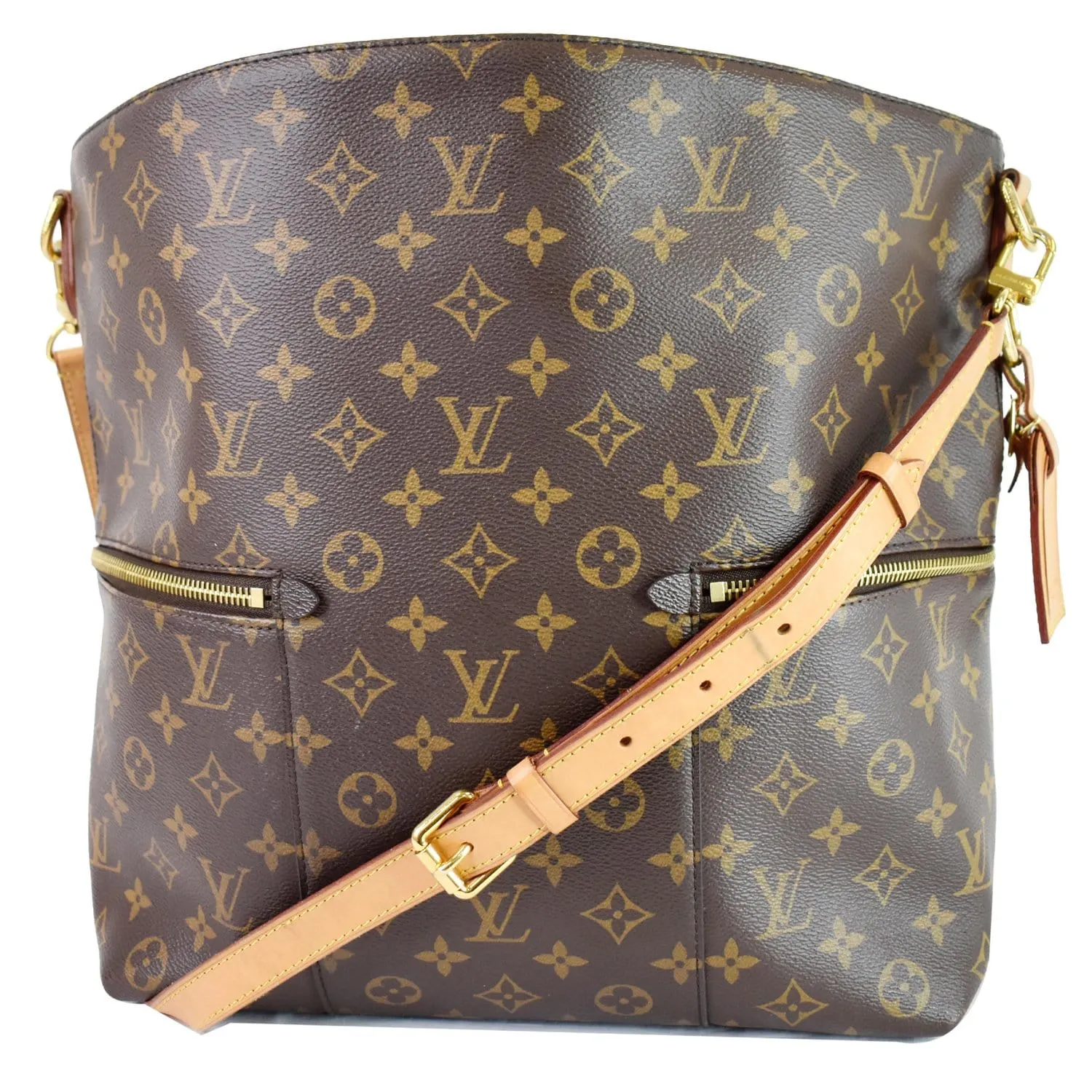 LOUIS VUITTON Melie Monogram Canvas Hobo Shoulder Bag Brown