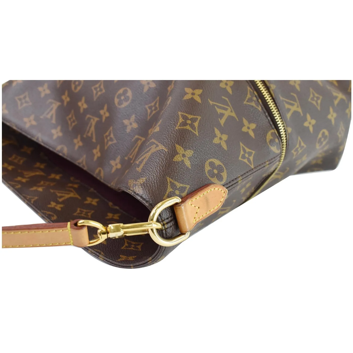 LOUIS VUITTON Melie Monogram Canvas Hobo Shoulder Bag Brown