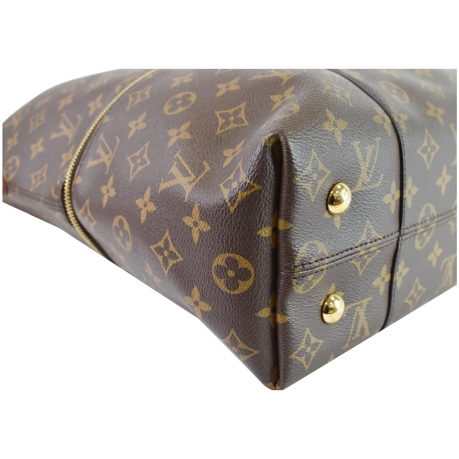 LOUIS VUITTON Melie Monogram Canvas Hobo Shoulder Bag Brown