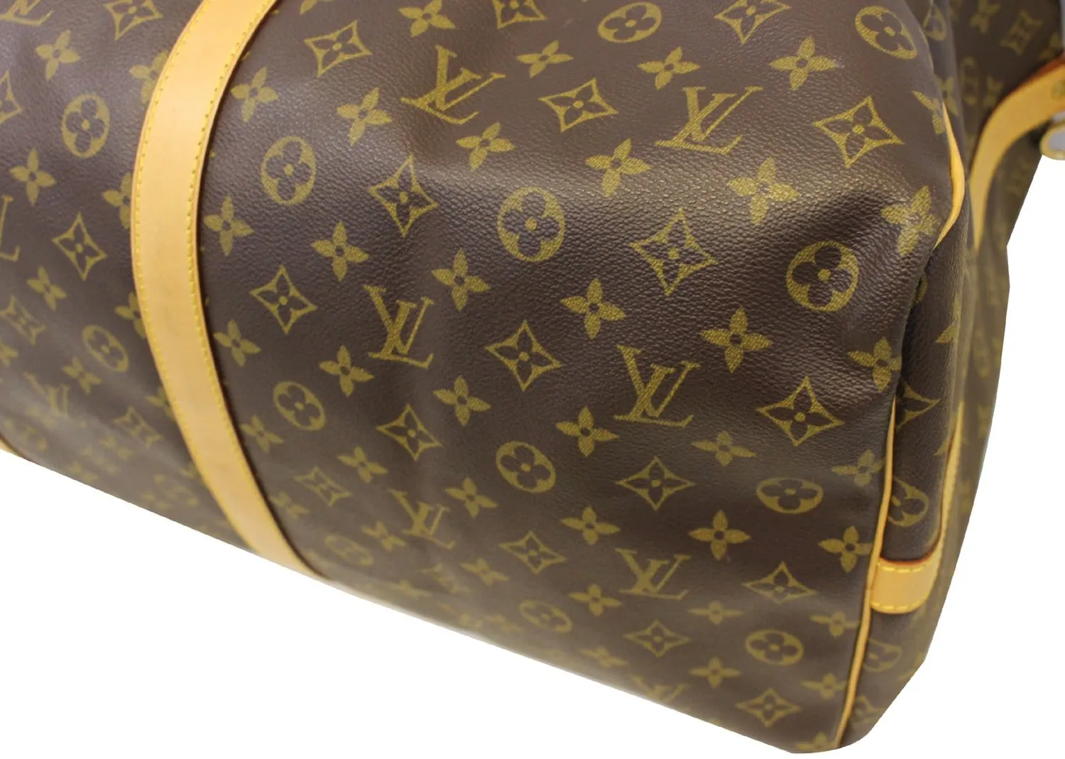 LOUIS VUITTON Monogram Canvas Brown Keepall 60 Bandouliere Travel Bag