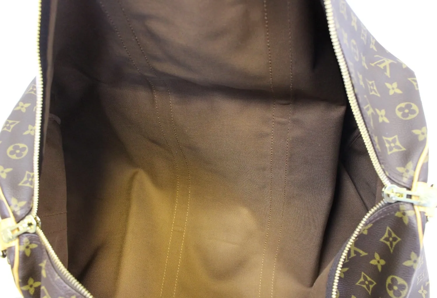 LOUIS VUITTON Monogram Canvas Brown Keepall 60 Bandouliere Travel Bag