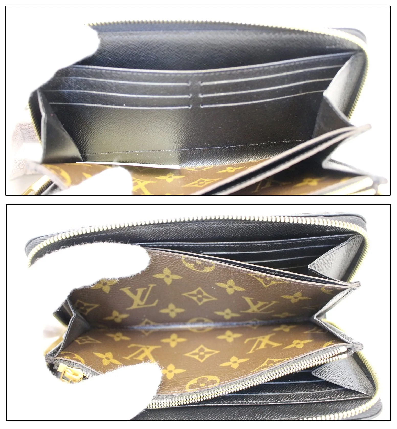 LOUIS VUITTON Monogram Canvas Zippy Retiro Wallet Noir Black