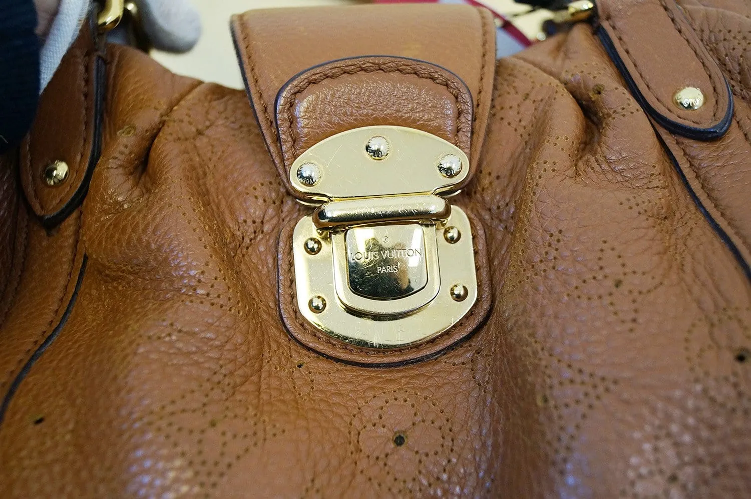 LOUIS VUITTON Monogram Mahina Lunar PM Shoulder Bag