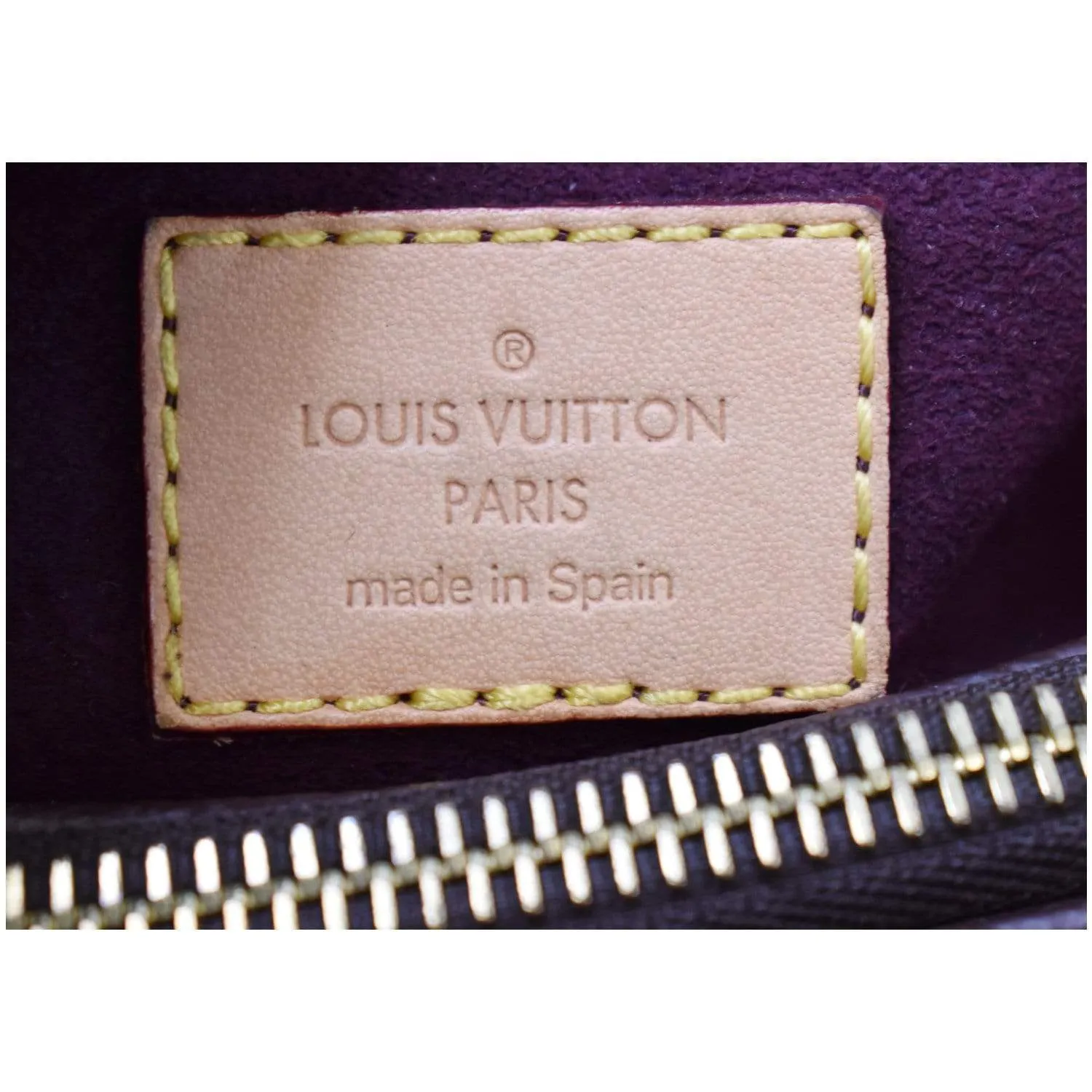 LOUIS VUITTON Montaigne MM Monogram Canvas Shoulder Bag Brown