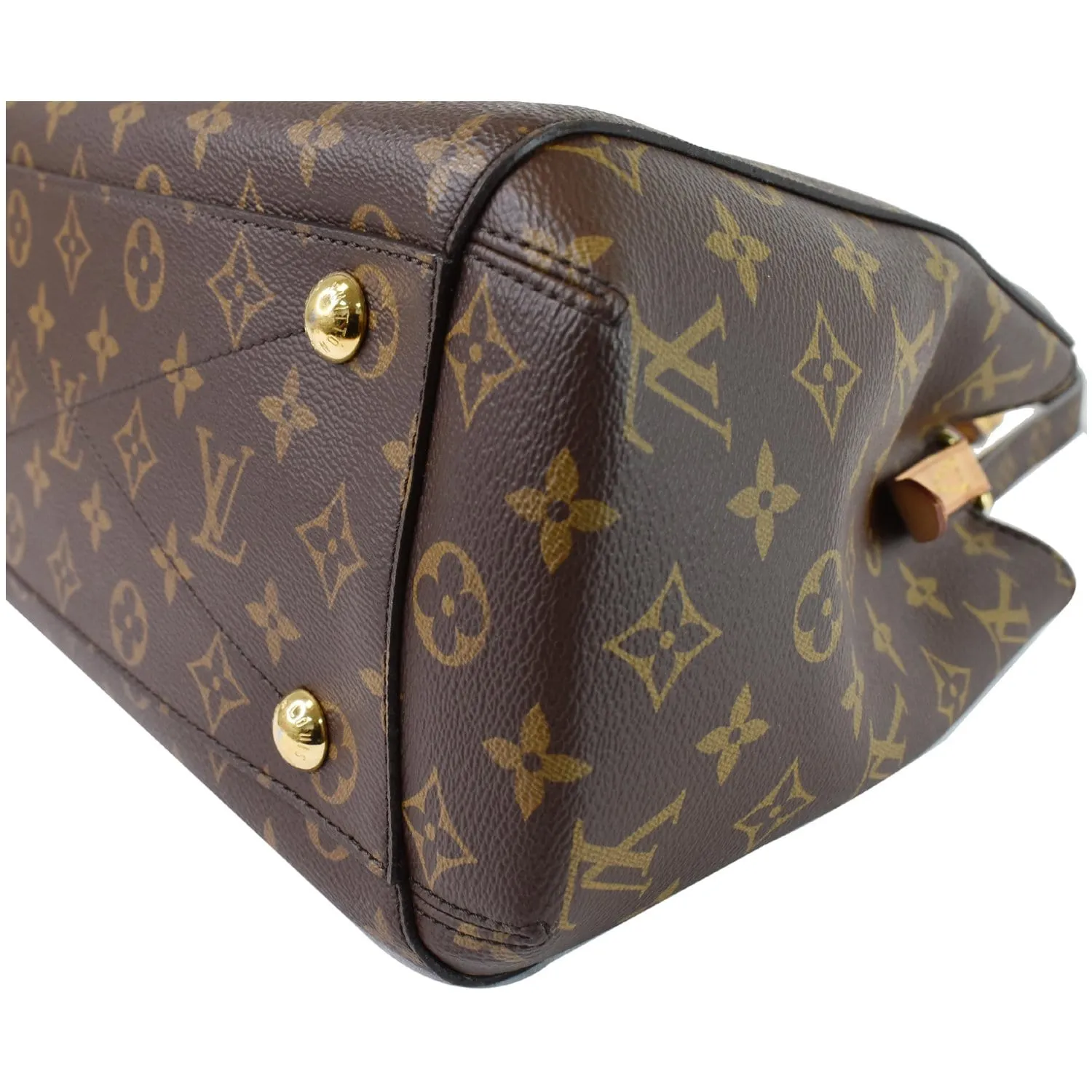 LOUIS VUITTON Montaigne MM Monogram Canvas Shoulder Bag Brown