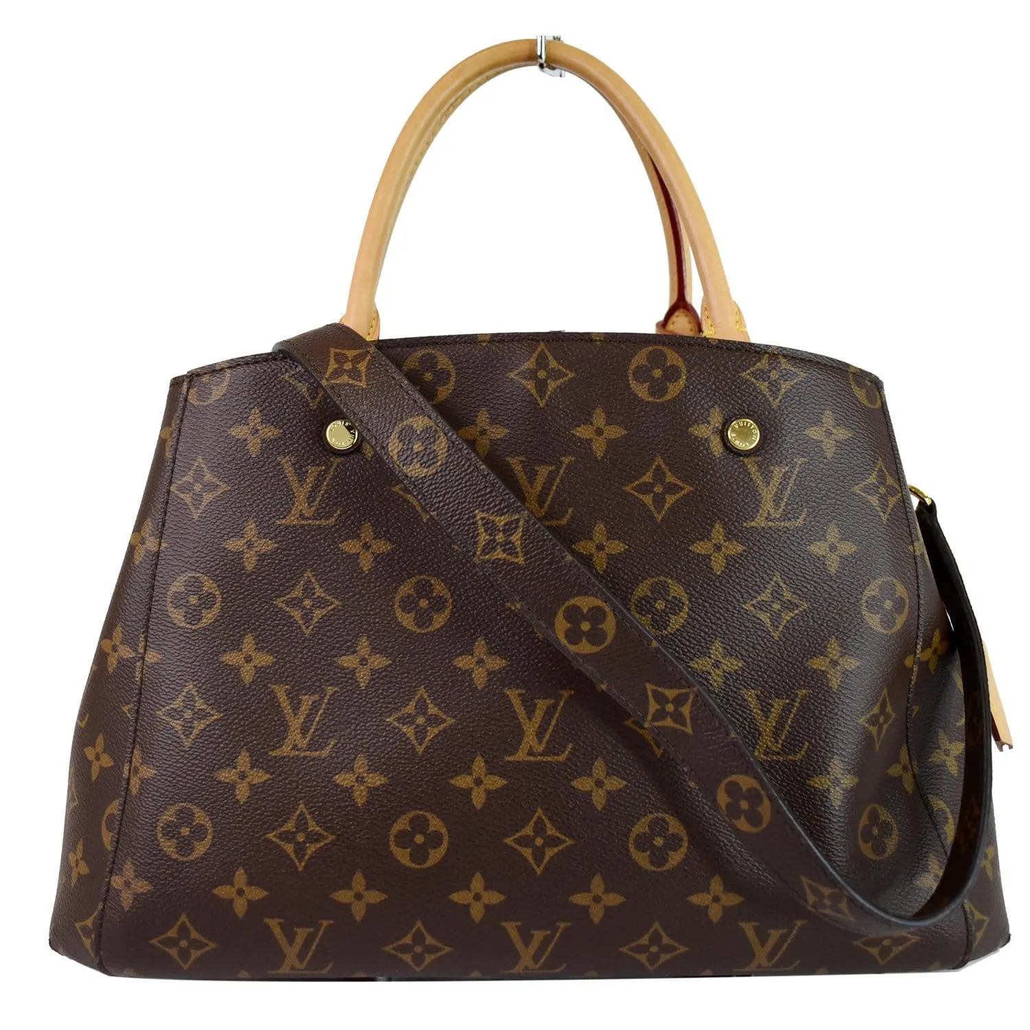 LOUIS VUITTON Montaigne MM Monogram Canvas Shoulder Bag Brown