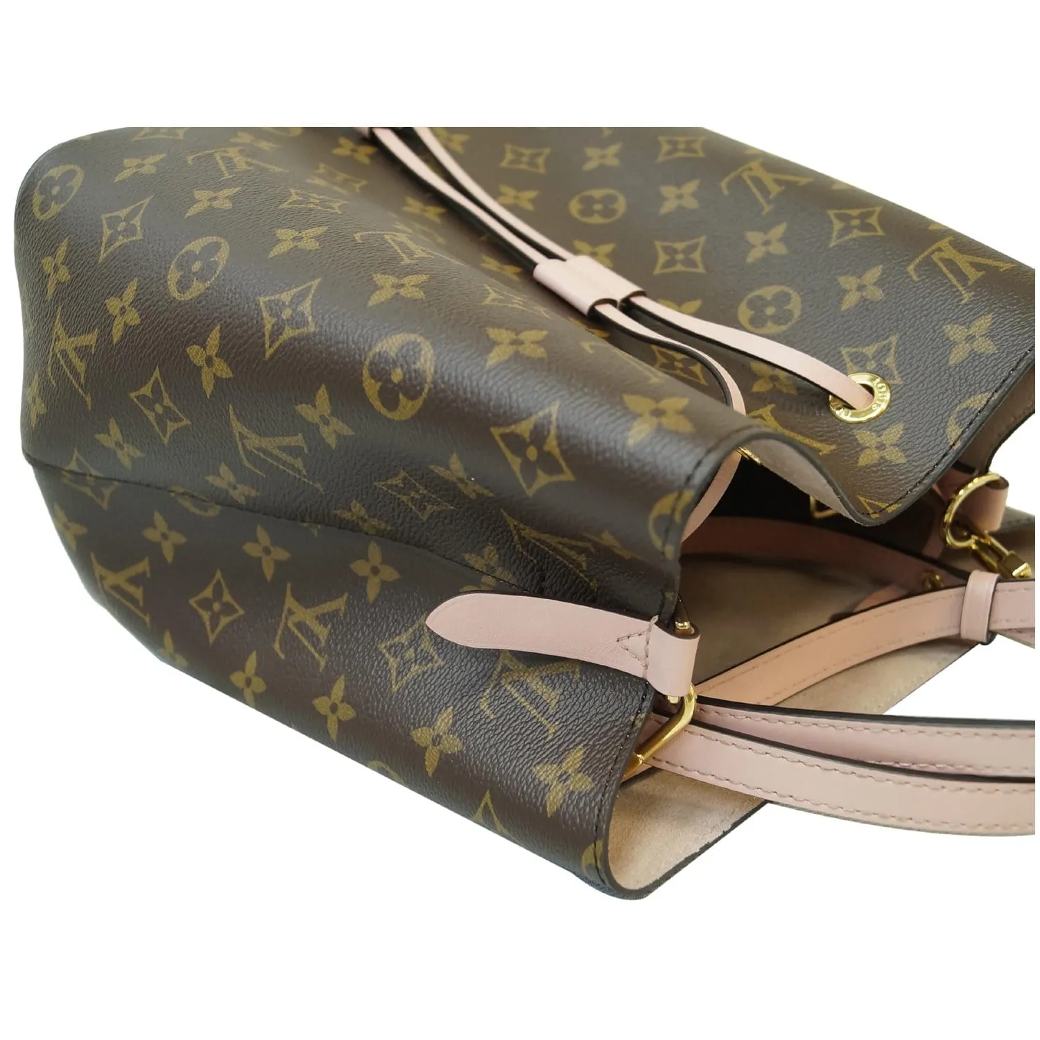 LOUIS VUITTON NeoNoe Monogram Canvas Shoulder Bag Rose Ballerine