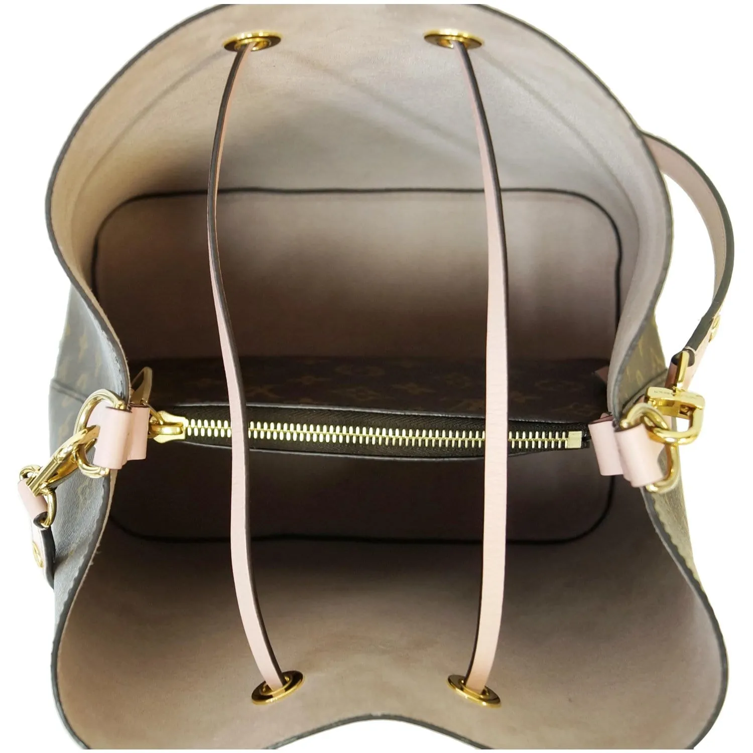 LOUIS VUITTON NeoNoe Monogram Canvas Shoulder Bag Rose Ballerine