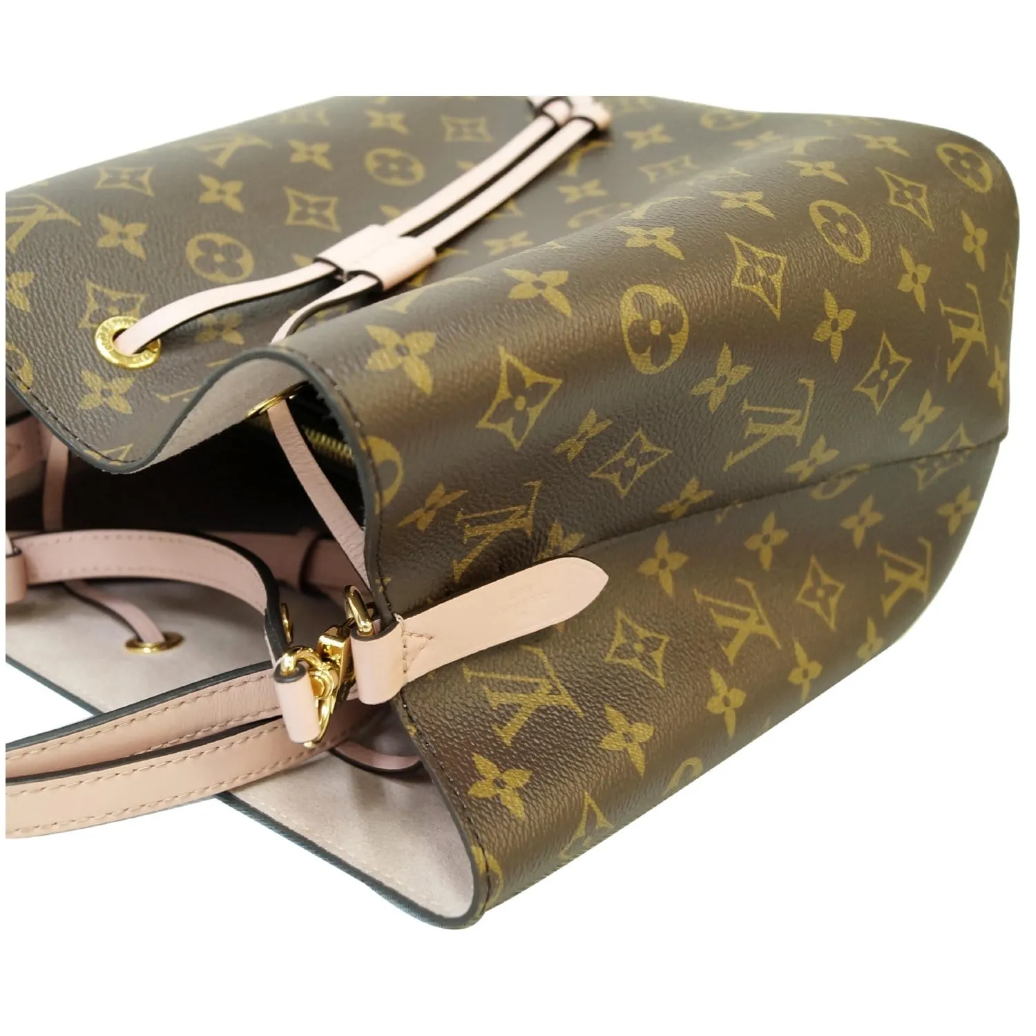 LOUIS VUITTON NeoNoe Monogram Canvas Shoulder Bag Rose Ballerine
