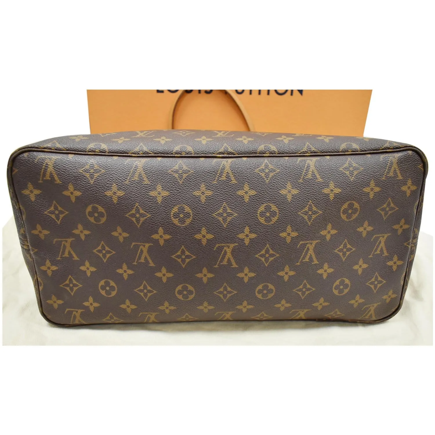 LOUIS VUITTON Neverfull GM Monogram Canvas Tote Shoulder Bag Brown