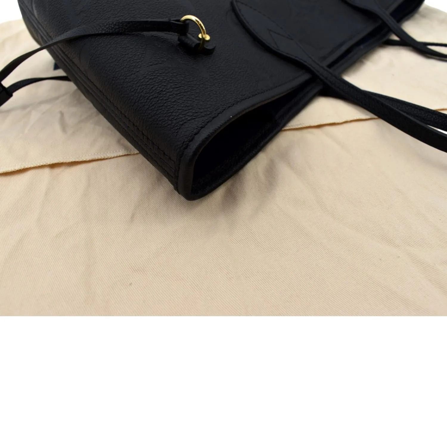 LOUIS VUITTON  Neverfull MM Monogram Empreinte Tote Bag Black