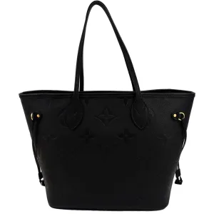 LOUIS VUITTON  Neverfull MM Monogram Empreinte Tote Bag Black