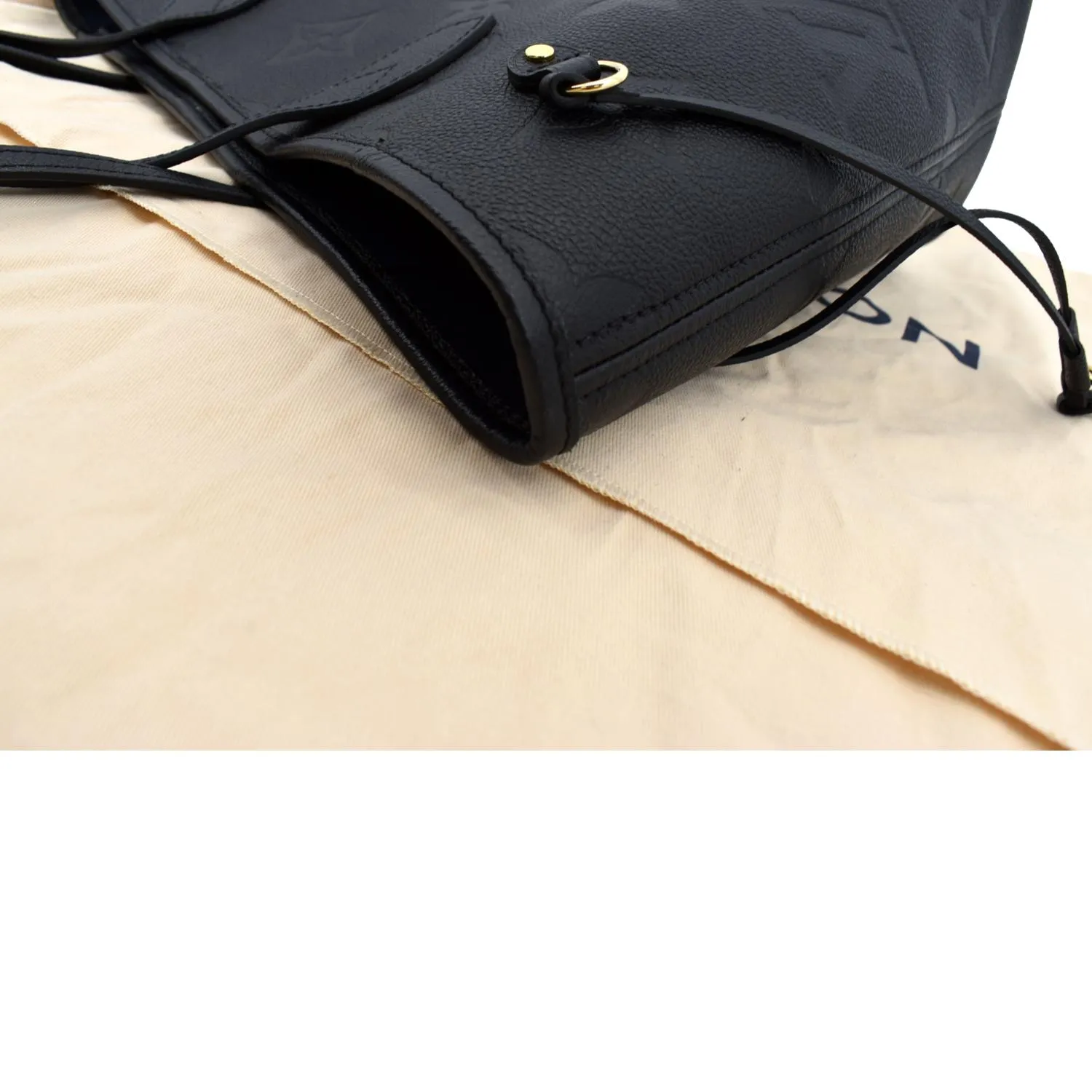 LOUIS VUITTON  Neverfull MM Monogram Empreinte Tote Bag Black