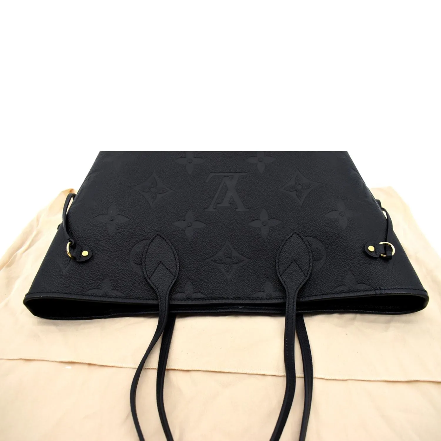 LOUIS VUITTON  Neverfull MM Monogram Empreinte Tote Bag Black