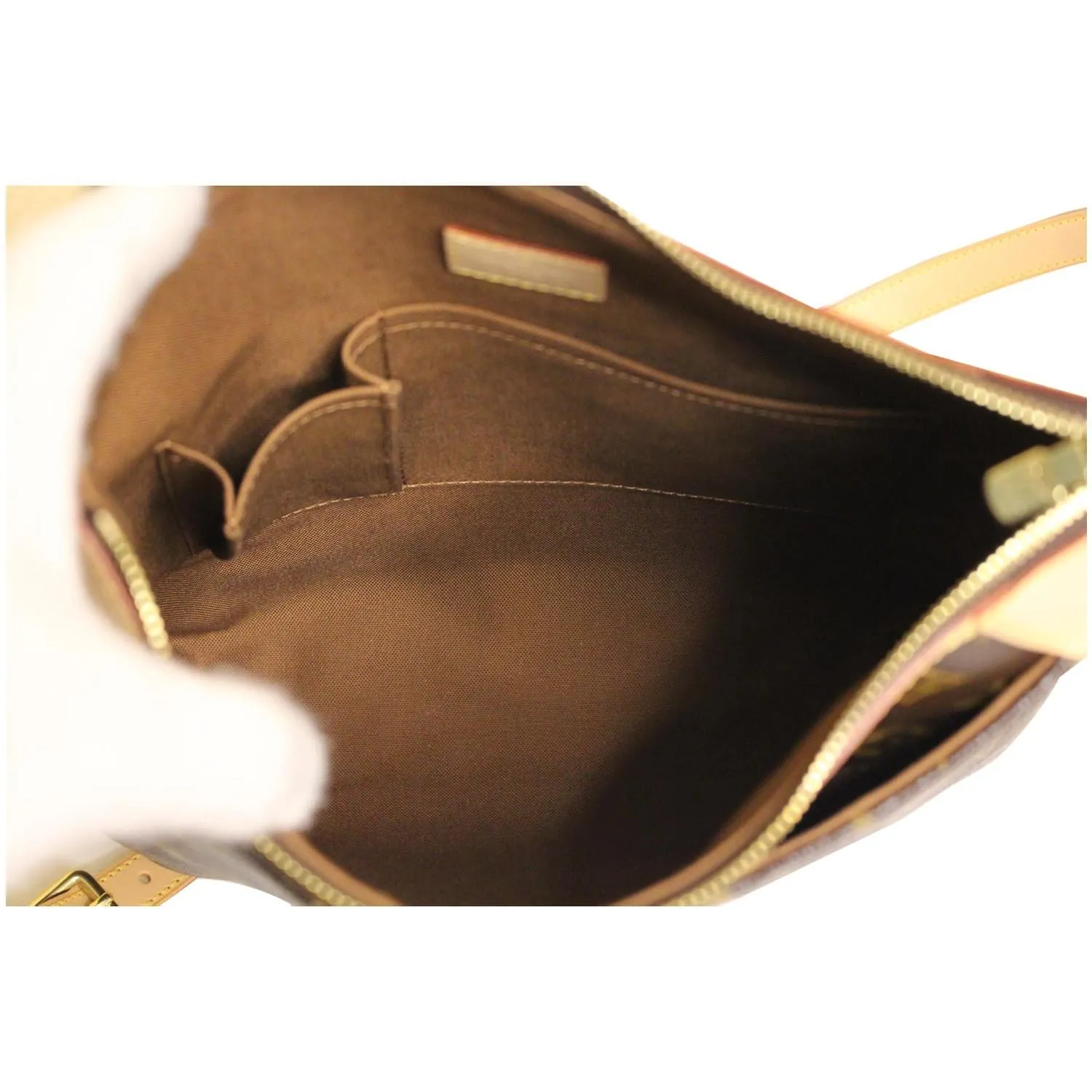 LOUIS VUITTON Odeon MM Monogram Canvas Shoulder Bag Brown
