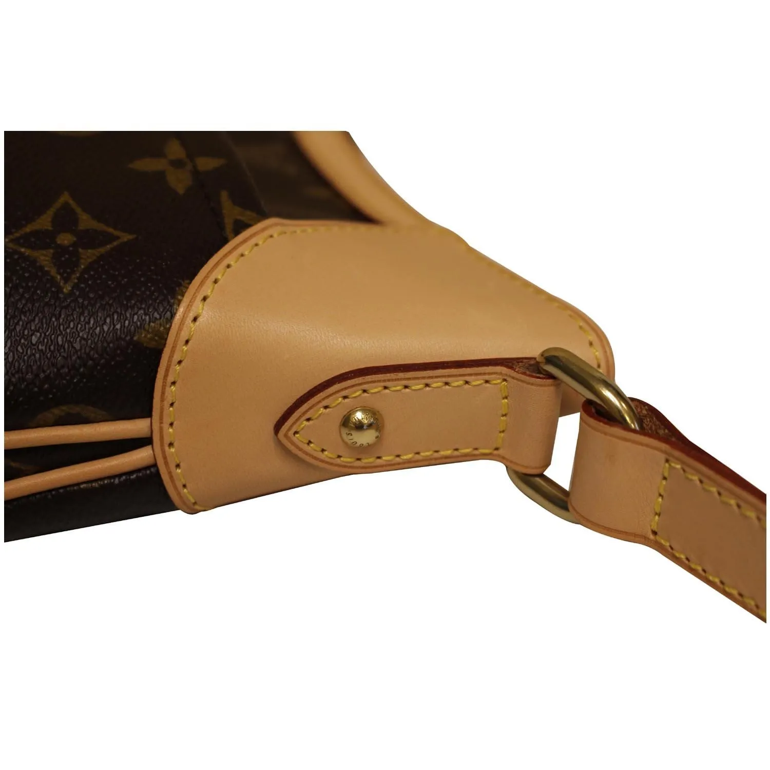 LOUIS VUITTON Odeon MM Monogram Canvas Shoulder Bag Brown