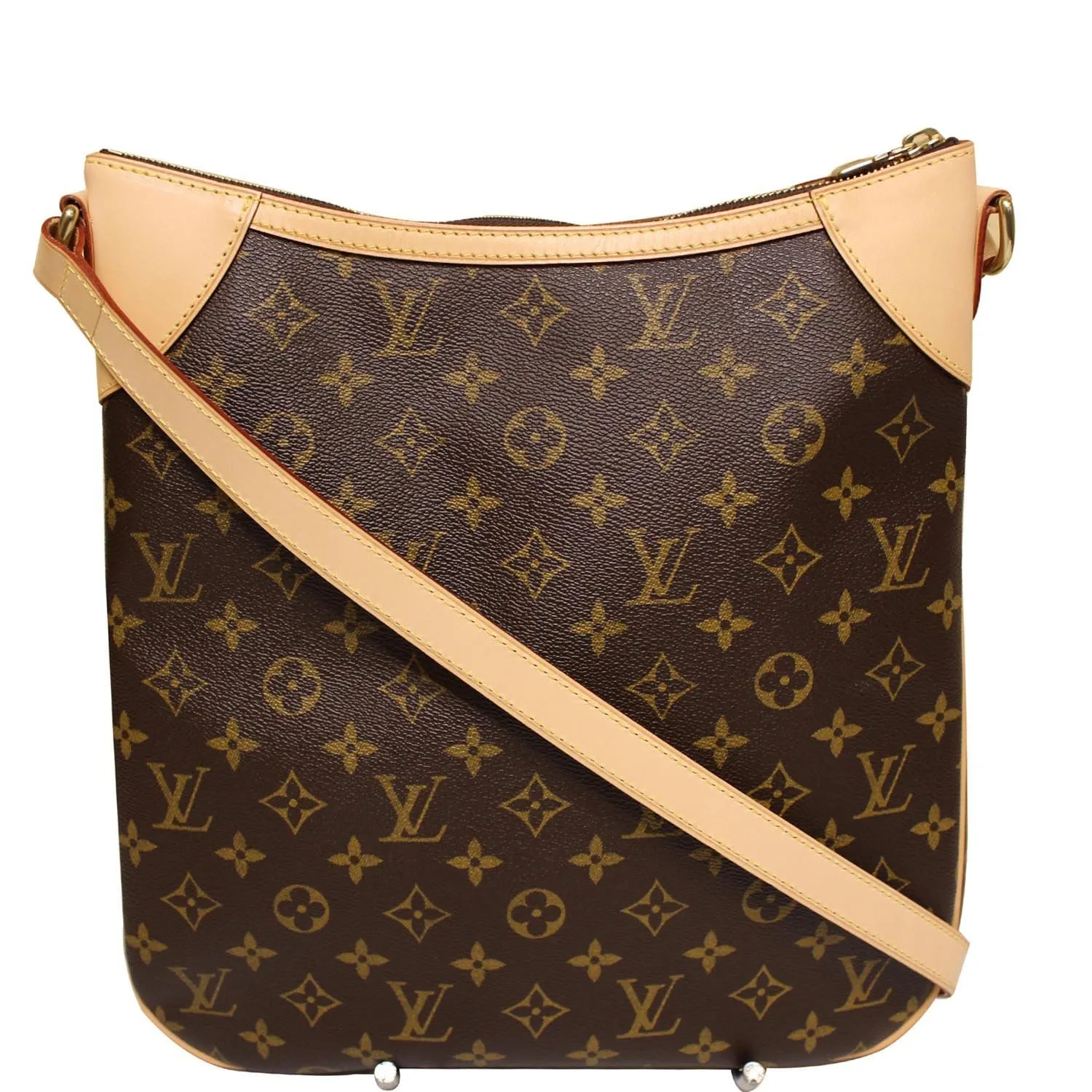 LOUIS VUITTON Odeon MM Monogram Canvas Shoulder Bag Brown