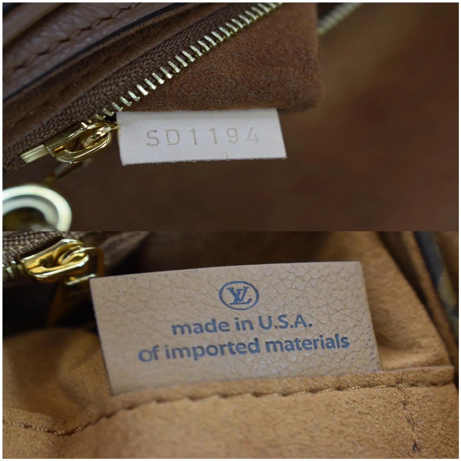 LOUIS VUITTON Pallas Chain Monogram Canvas Crossbody Bag Brown