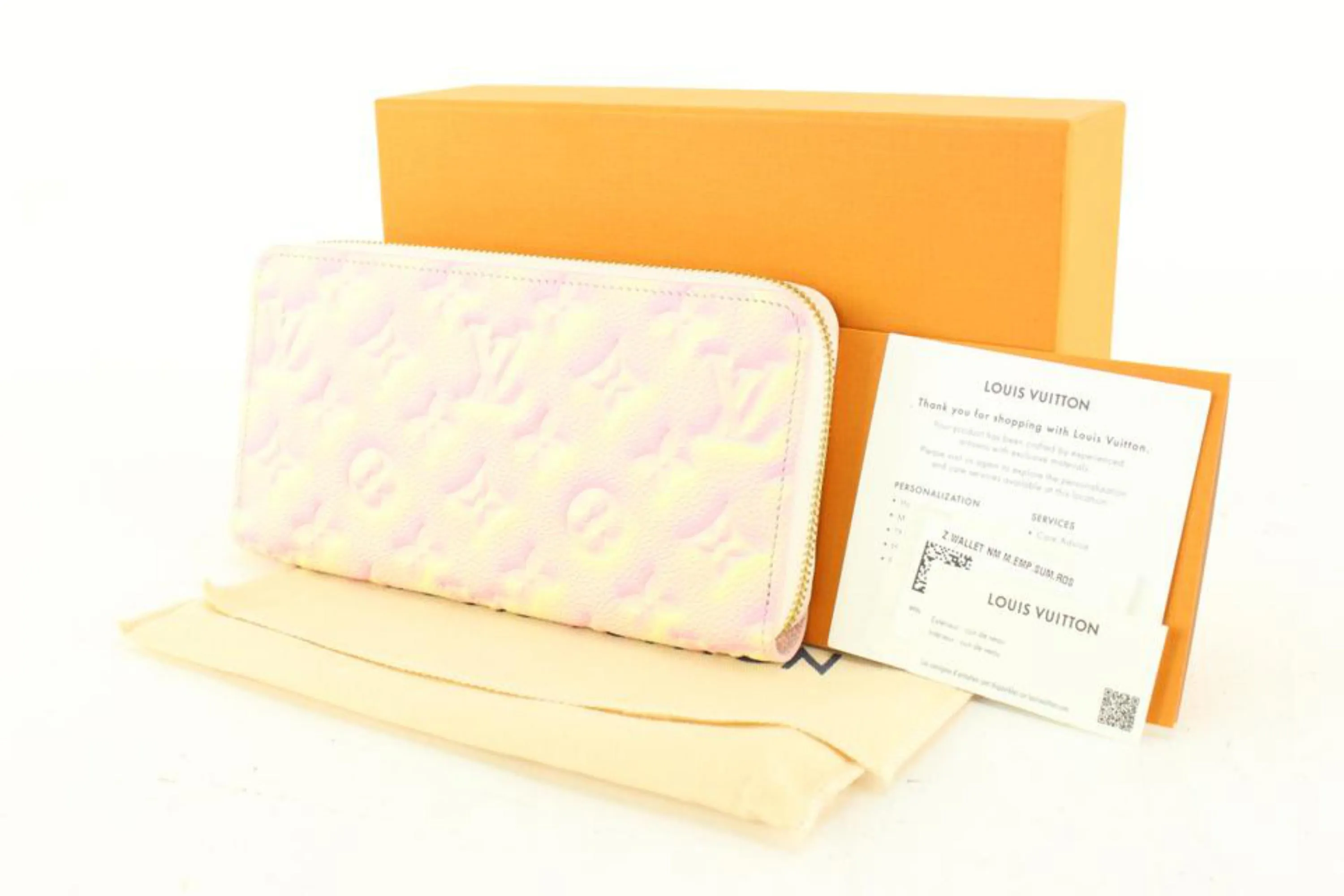 Louis Vuitton Pink Leather Monogram Empreinte Stardust Long Zippy Wallet 91lk68s