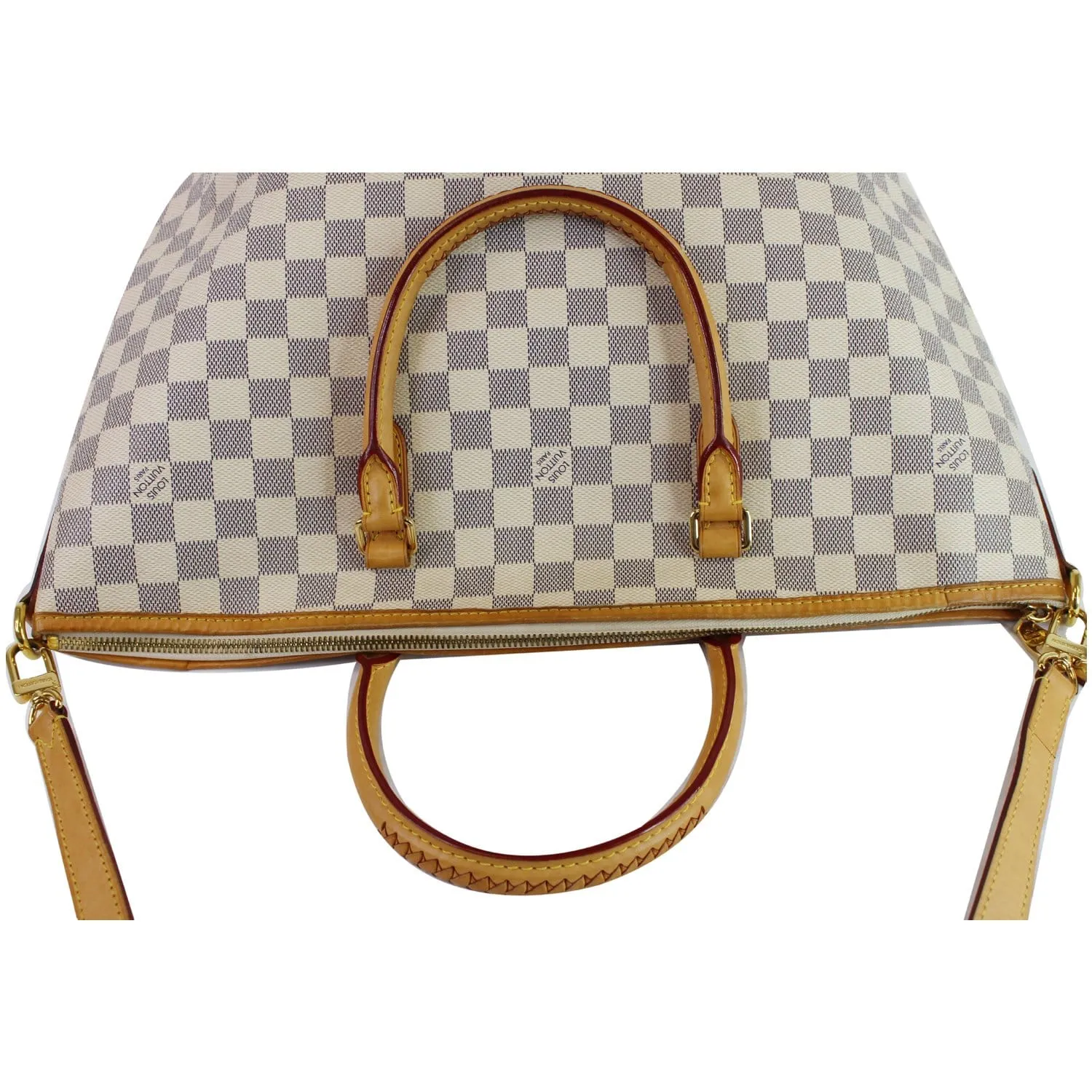 LOUIS VUITTON Riviera MM Dameir Azur Shoulder Bag White