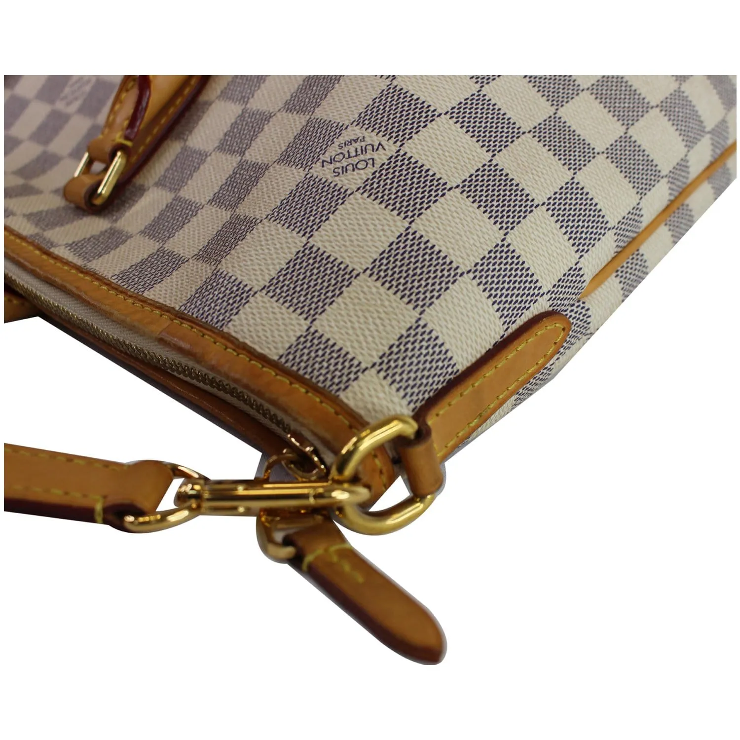 LOUIS VUITTON Riviera MM Dameir Azur Shoulder Bag White