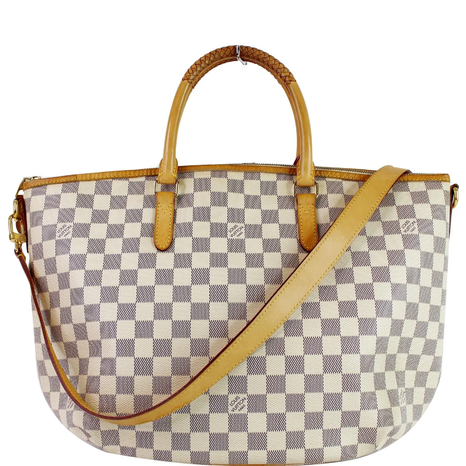 LOUIS VUITTON Riviera MM Dameir Azur Shoulder Bag White