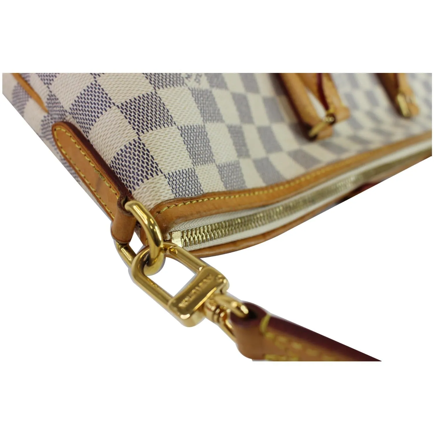LOUIS VUITTON Riviera MM Dameir Azur Shoulder Bag White