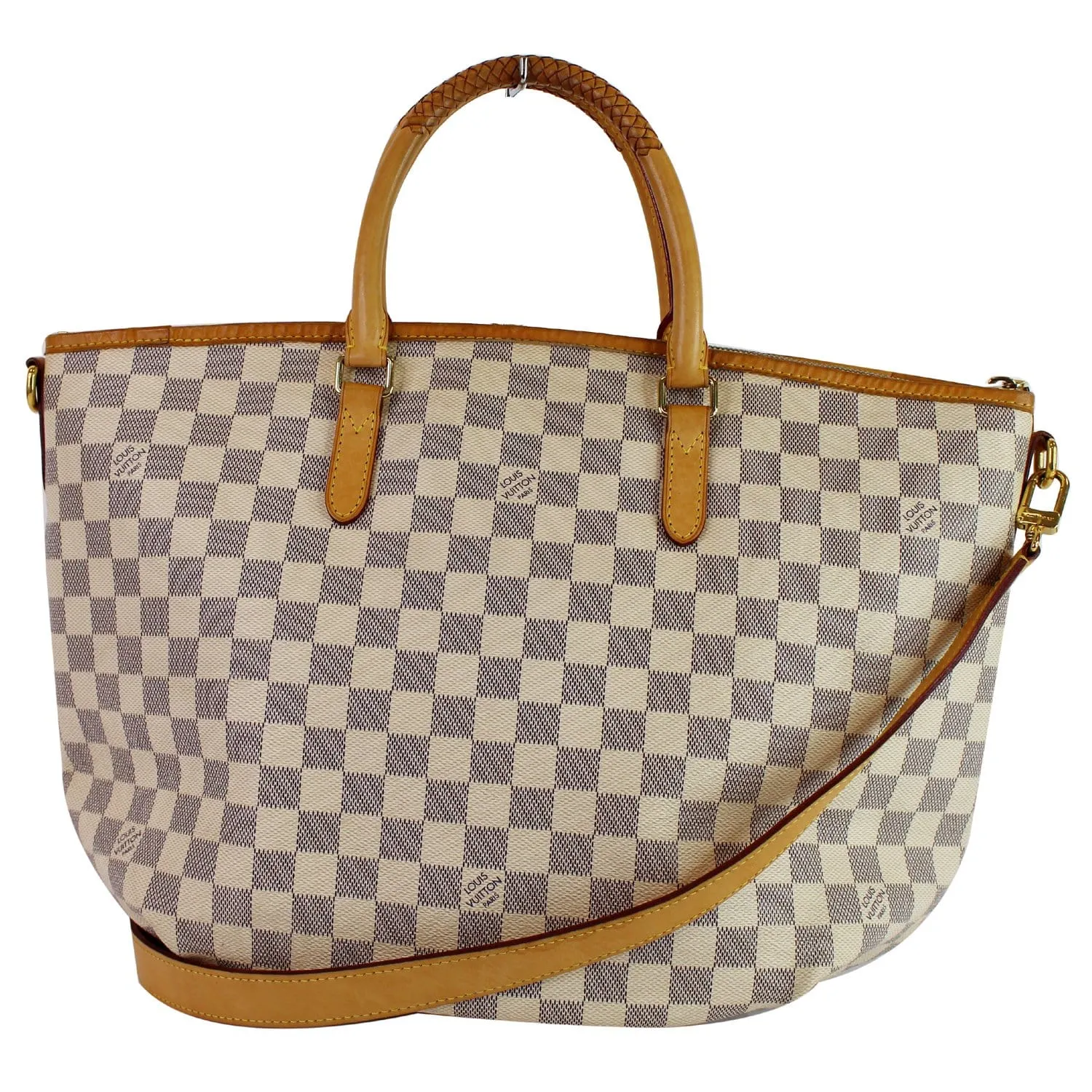 LOUIS VUITTON Riviera MM Dameir Azur Shoulder Bag White