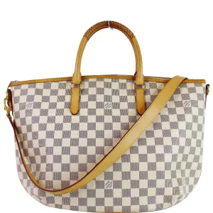 LOUIS VUITTON Riviera MM Dameir Azur Shoulder Bag White