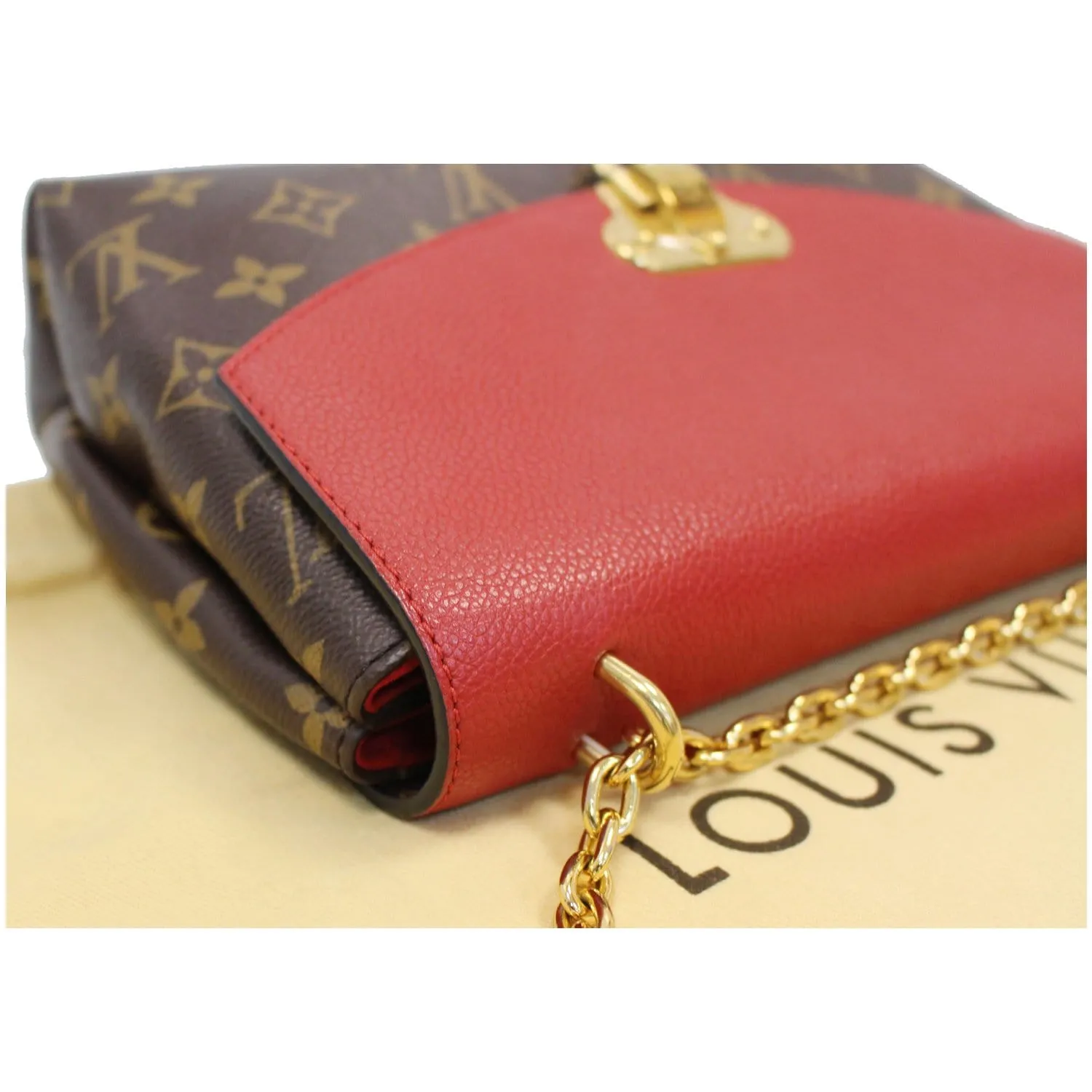 LOUIS VUITTON Saint Placide Monogram Canvas Shoulder Crossbody Bag Cerise