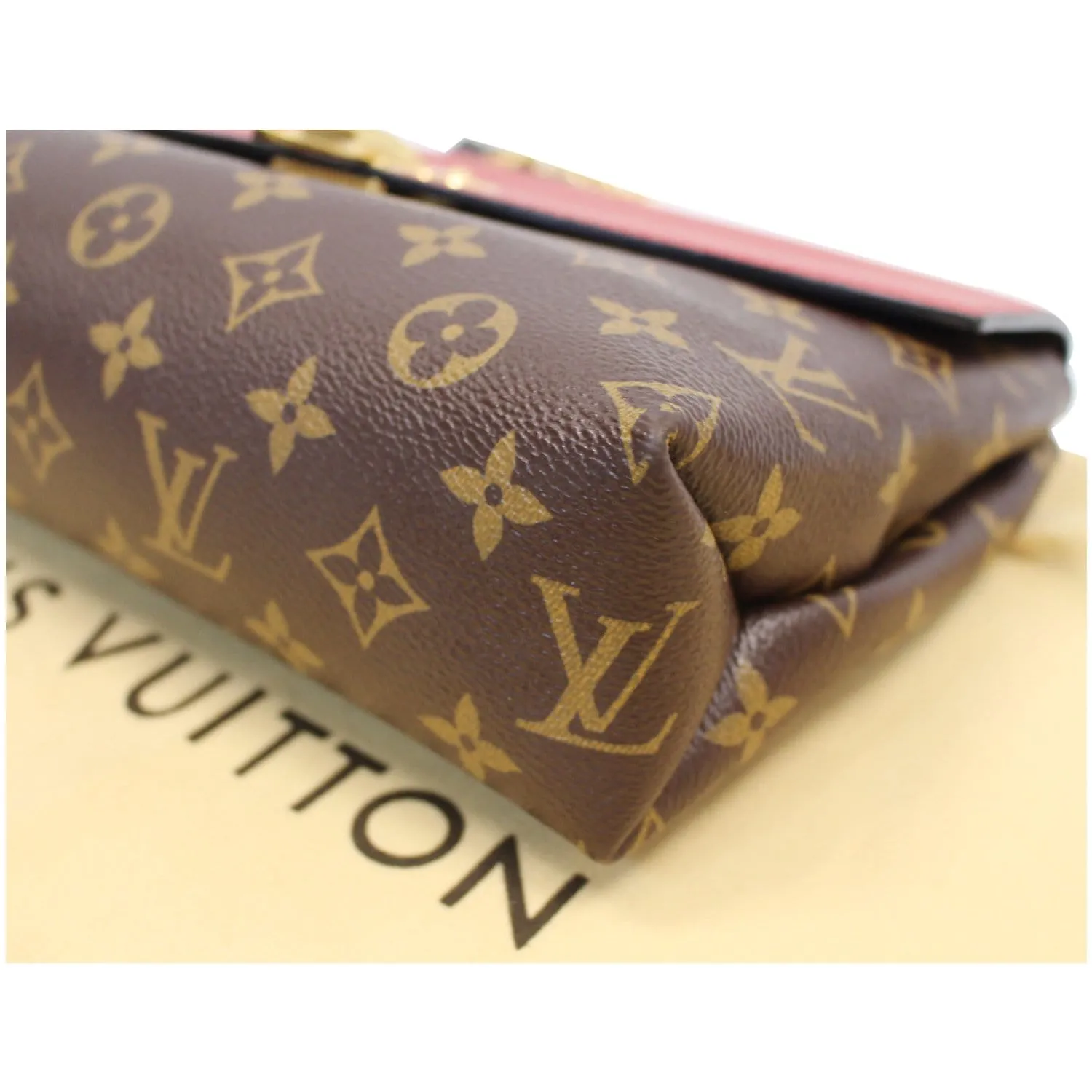 LOUIS VUITTON Saint Placide Monogram Canvas Shoulder Crossbody Bag Cerise