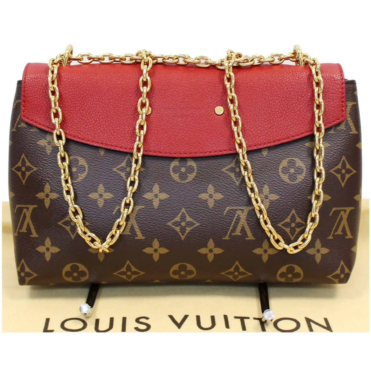LOUIS VUITTON Saint Placide Monogram Canvas Shoulder Crossbody Bag Cerise