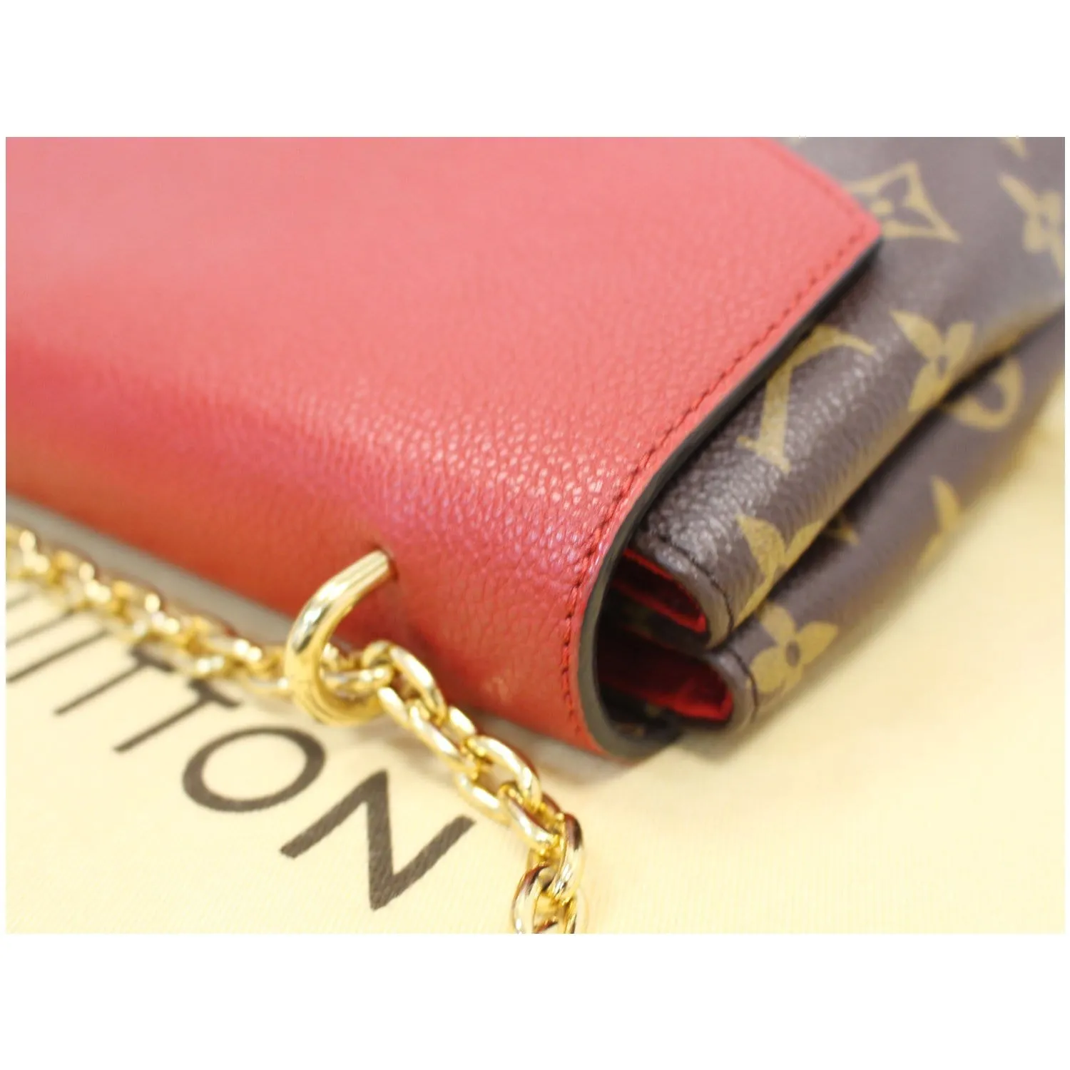 LOUIS VUITTON Saint Placide Monogram Canvas Shoulder Crossbody Bag Cerise