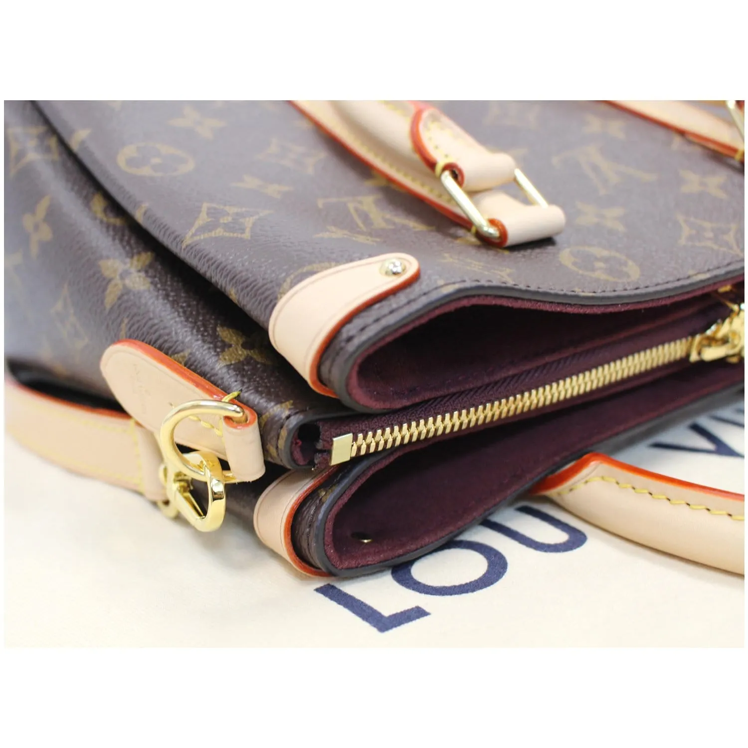 LOUIS VUITTON Soufflot BB Monogram Canvas Shoulder Bag Brown