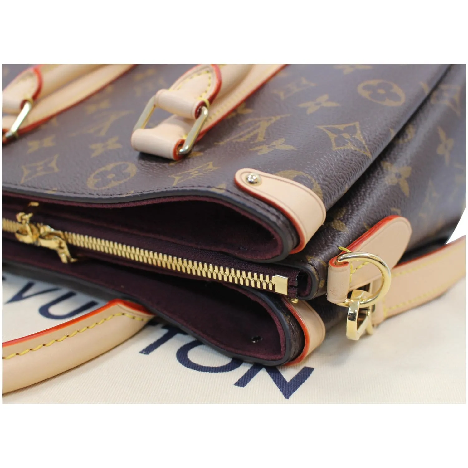 LOUIS VUITTON Soufflot BB Monogram Canvas Shoulder Bag Brown