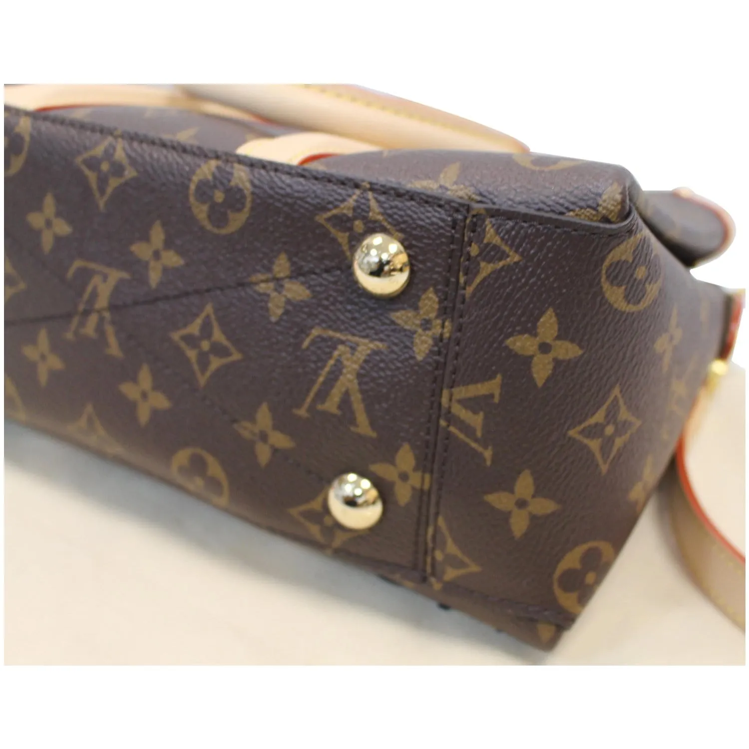 LOUIS VUITTON Soufflot BB Monogram Canvas Shoulder Bag Brown