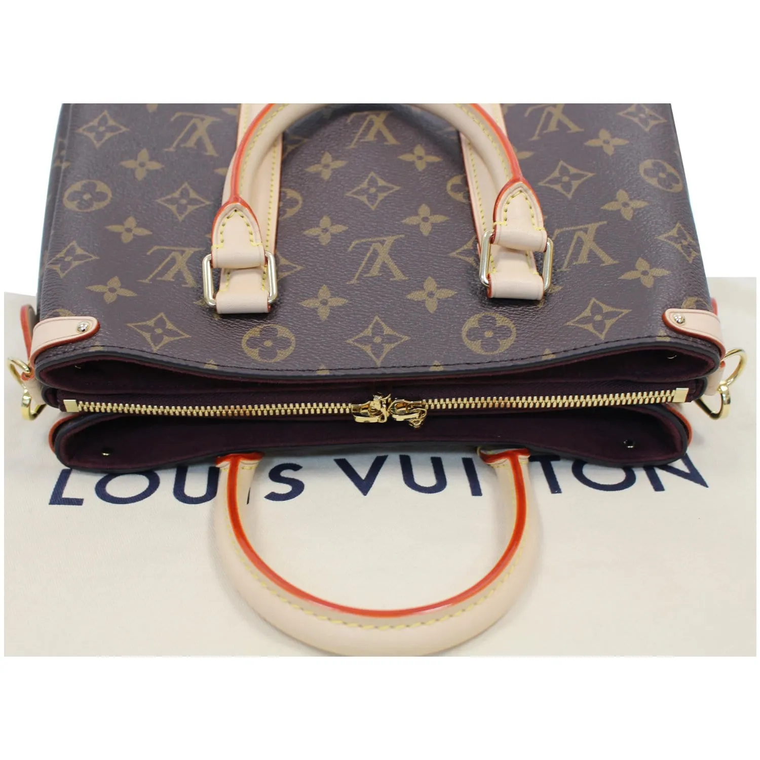 LOUIS VUITTON Soufflot BB Monogram Canvas Shoulder Bag Brown